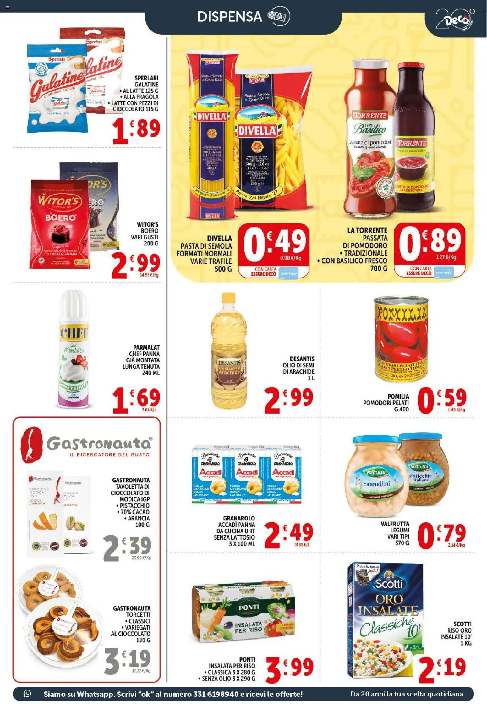 Volantino Decò del 09.04.2026 | Pagina: 13 | Prodotti: Panna, Lenticchie, Cacao, Penne