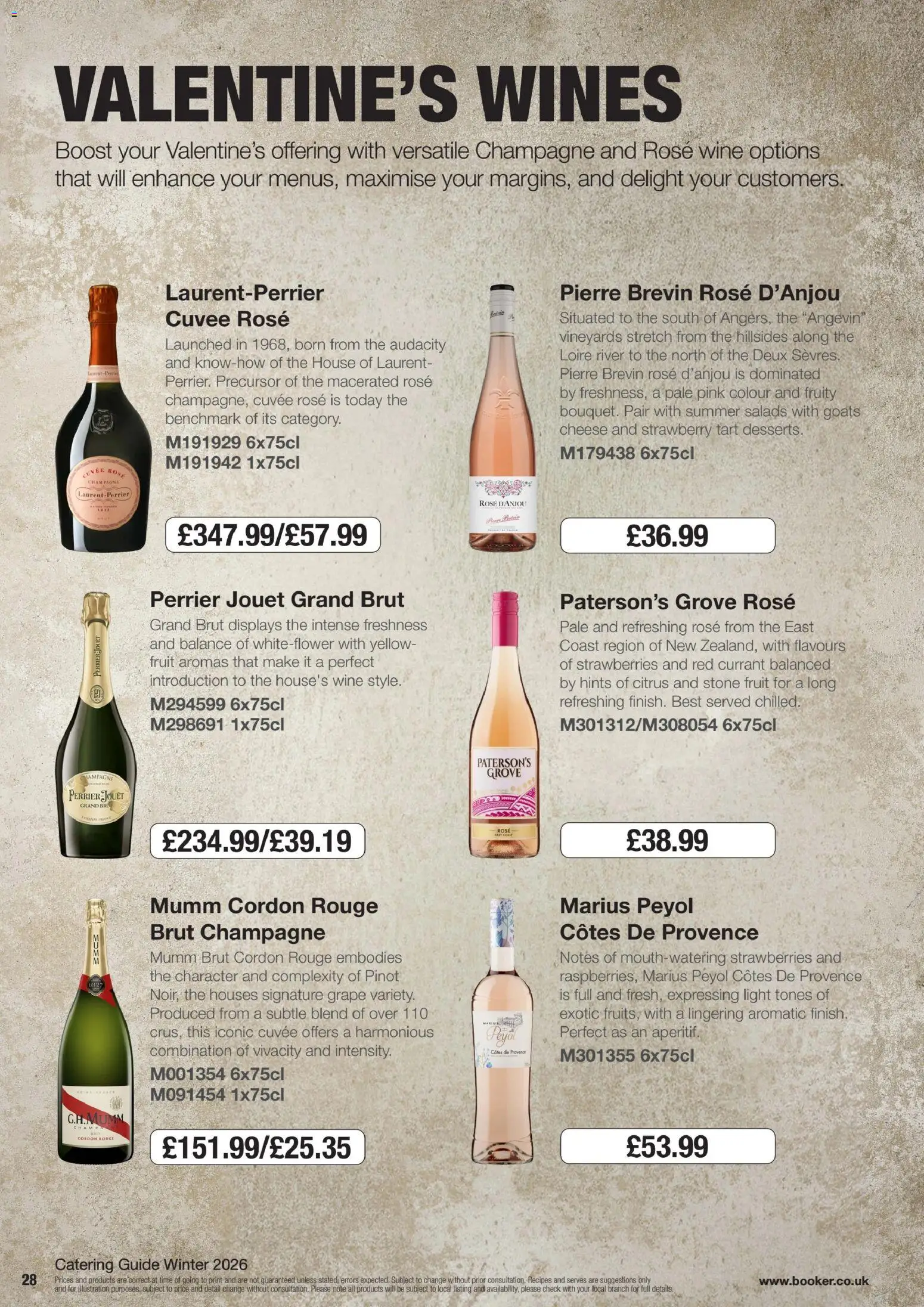 {H1} | Page: 28 | Products: Rosé wine, Grape, Wine, Champagne