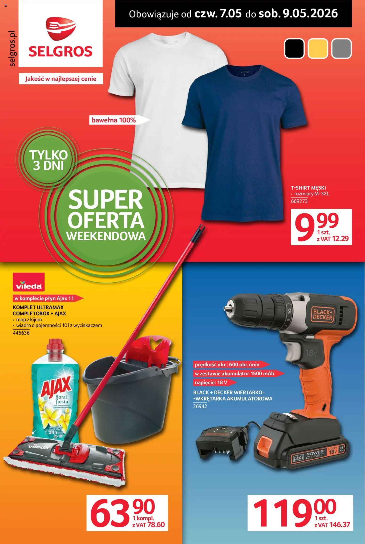 Selgros cash&carry gazetka - Oferta weekendowa od 07.05.2026 | Strona: 1 | Produkty: Vileda