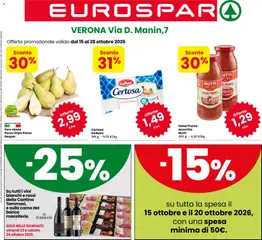 Anteprima del volantino Eurospar volantino Verona valido a partire dal 15/10/2026