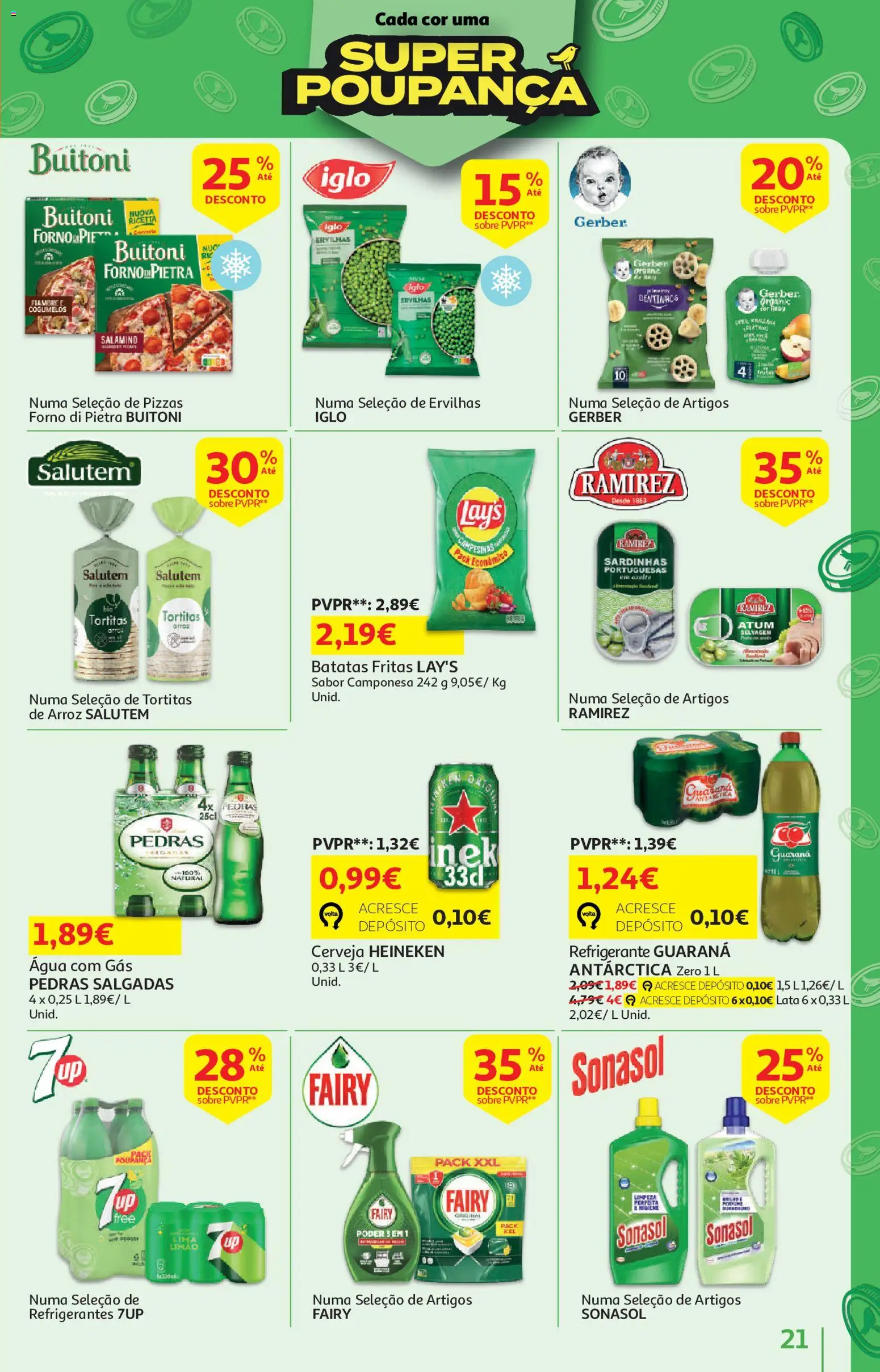 Auchan - Vida no Exterior │ válido de 06.05.2026 | Página: 21 | Produtos: Refrigerante, Atum, Cerveja, Batatas fritas