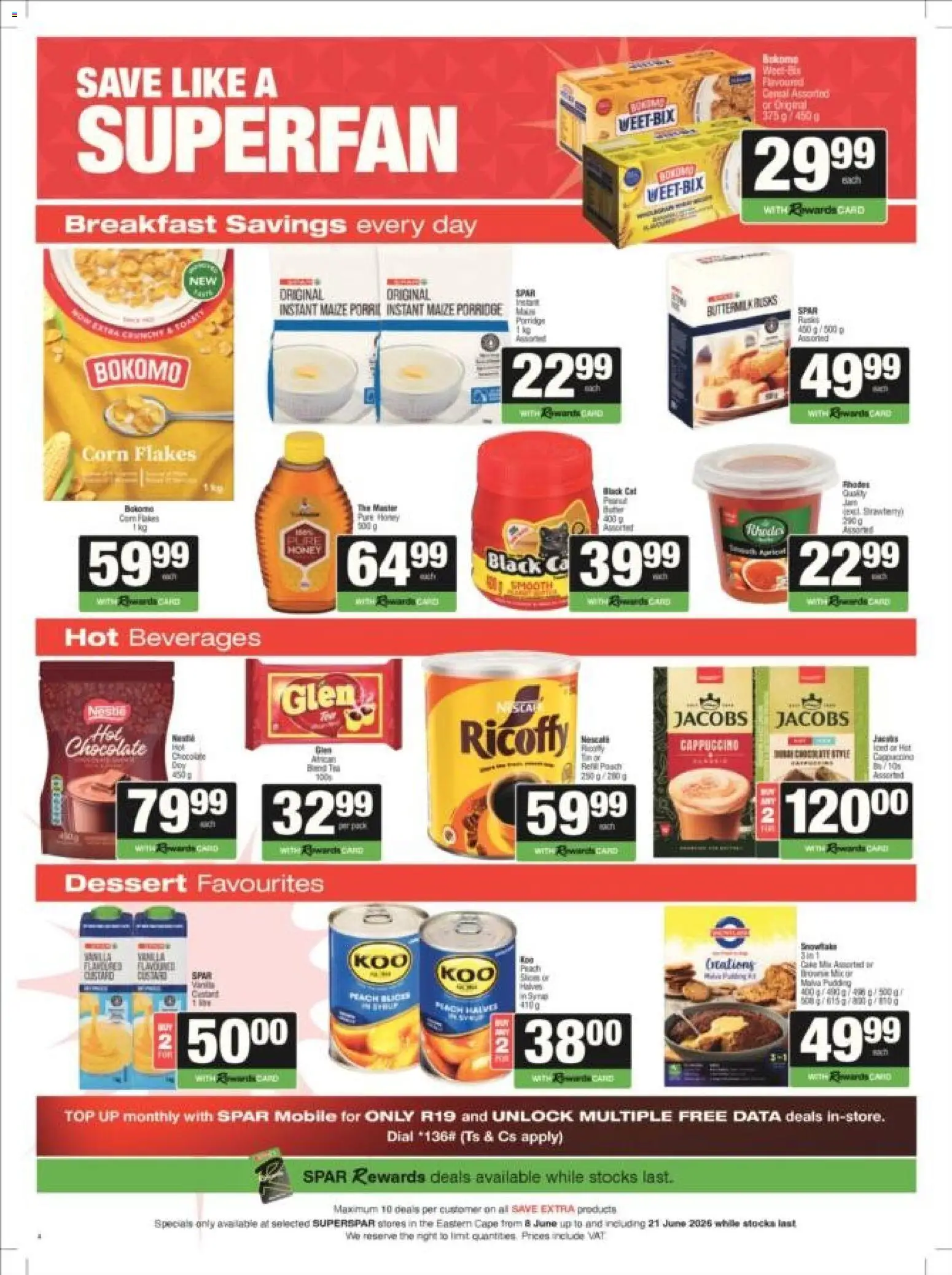 New Superspar catalogue – valid from 08.06.2026 | Page: 6 | Products: Corn, Data, Chocolate, Flakes