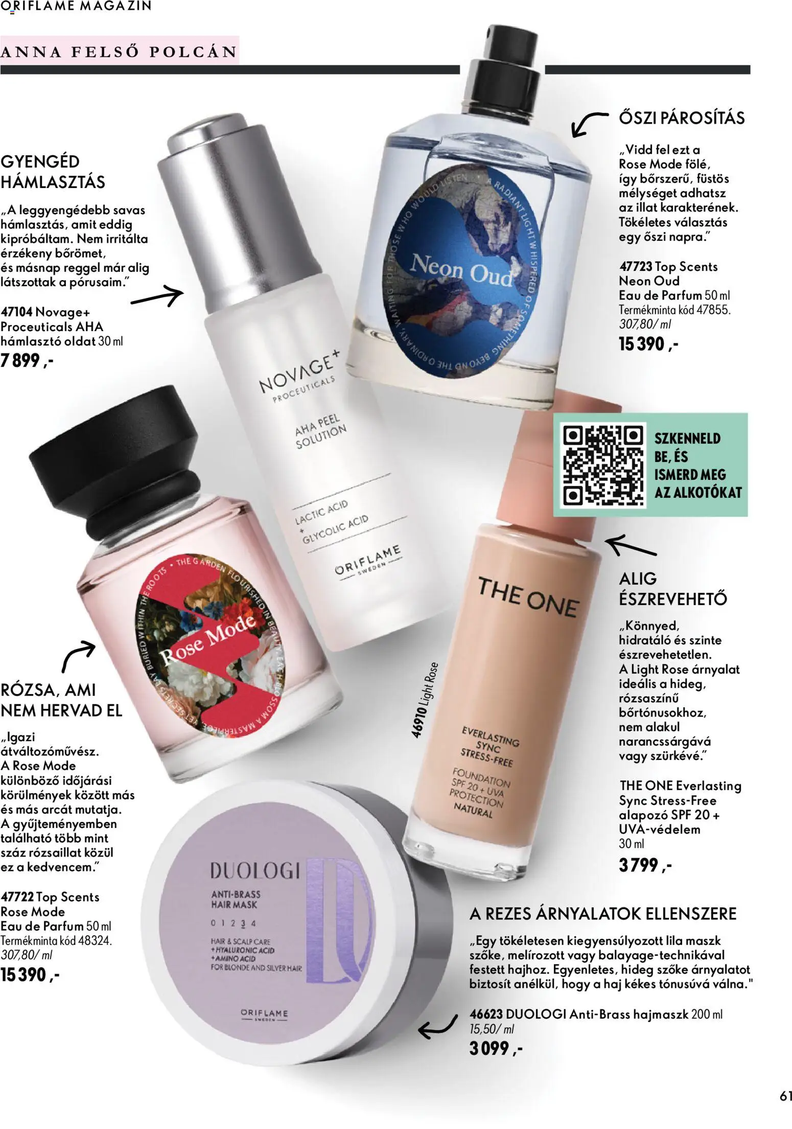 Oriflame akciós ujság - amely érvényes a következő dátumtól: 2026.09.30. | Oldal: 61 | Termékek: Hámlasztó, Magazin, Hajmaszk, Rosé