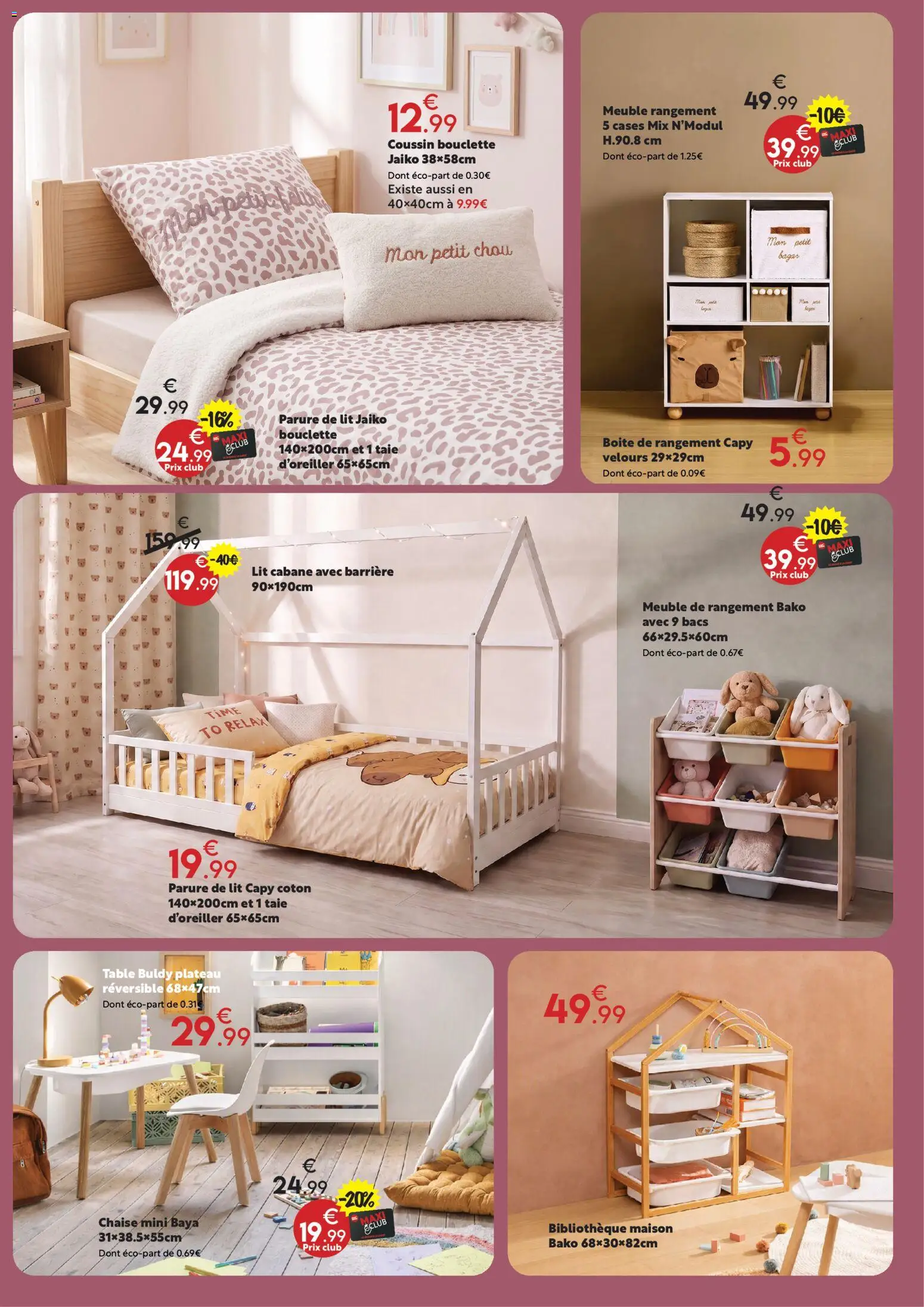 {H1} | Page: 17 | Produits: Meuble de rangement, Taie d'oreiller, Table, Boîte de rangement