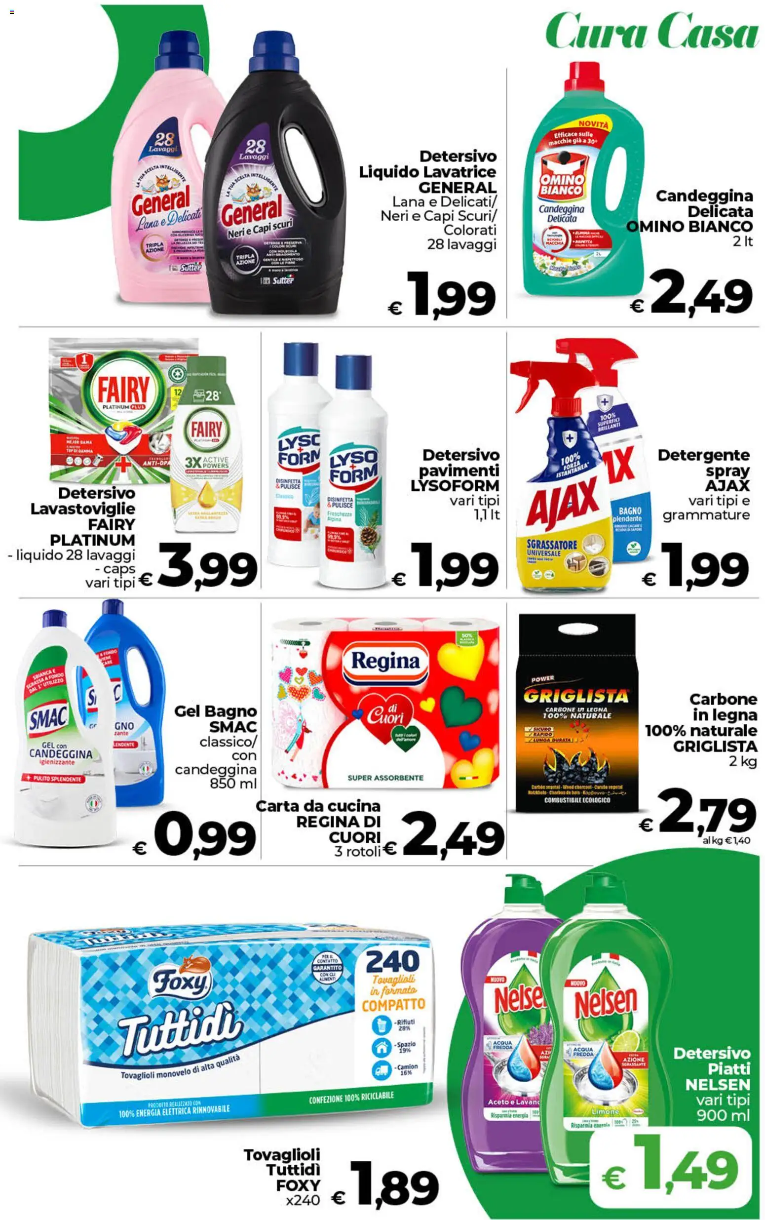 Volantino COOP del 11/08/2026 | Pagina: 19 | Prodotti: Sgrassatore, Lavastoviglie, Aceto, Bagno