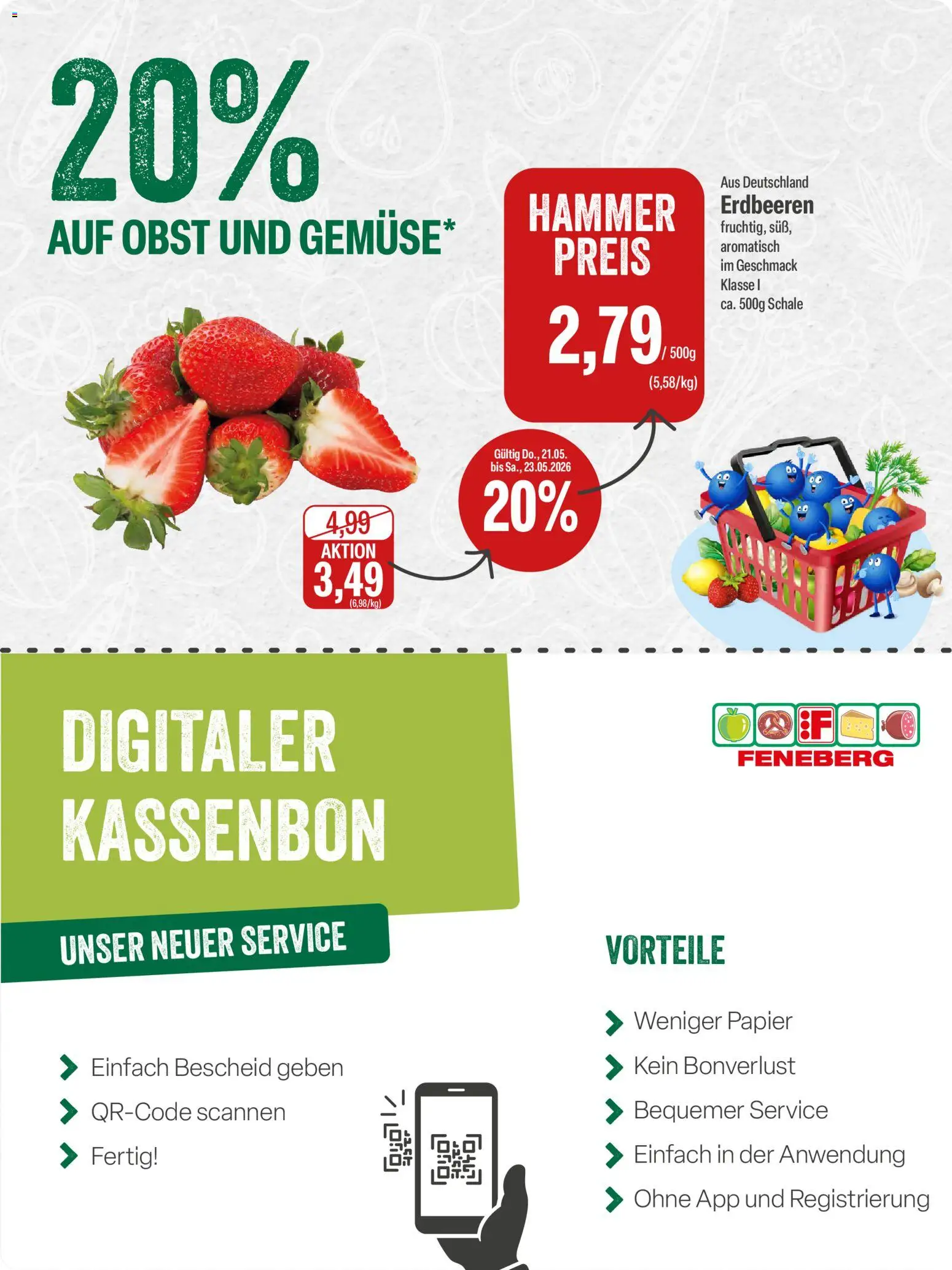 Feneberg Angebote – gültig ab 21.05.2026 | Seite: 7 | Produkte: Obst, Erdbeeren