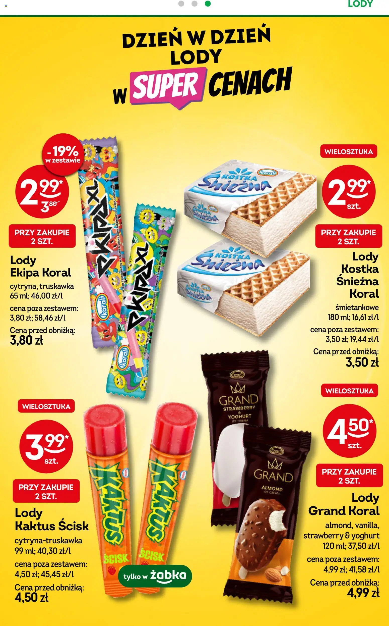 Żabka gazetka od 03.06.2026 | Strona: 71 | Produkty: Lody