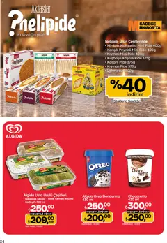 08 Ekim 2026 tarihinden itibaren geçerli olan Migros kataloğu önizlemesi | Sayfa: 34 | Ürünler: Fıstık, Çikolata, Dondurma
