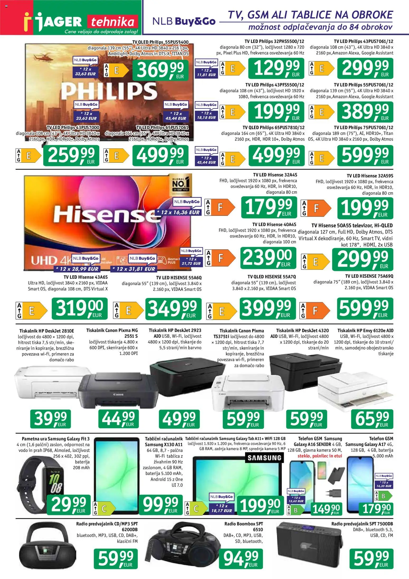 Novi Jager katalog ponudbe – veljaven od 21.10.2026 | Stran: 11 | Izdelki: Tv, Kamera, Usb, Pametna ura