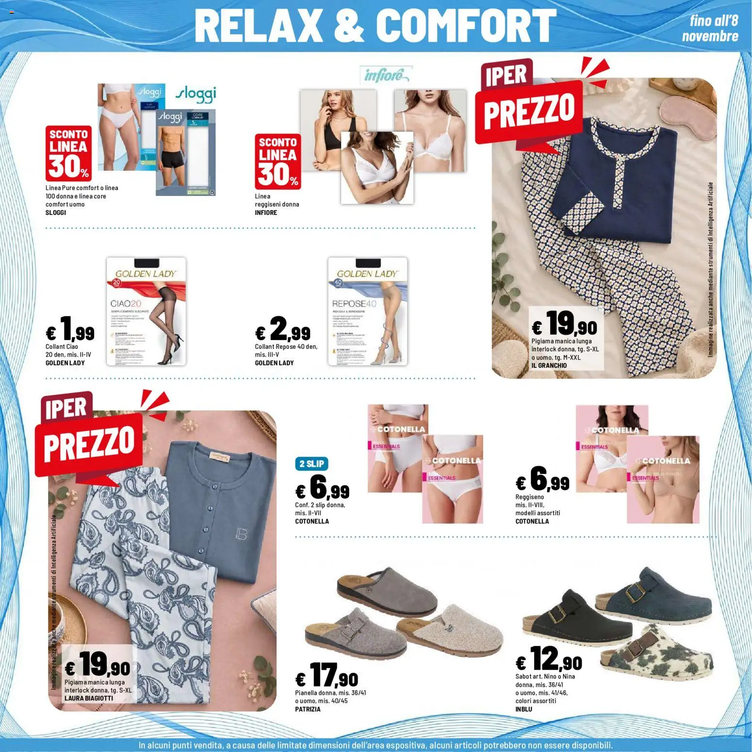 Volantino Iper del 12/10/2026 | Pagina: 36 | Prodotti: Pigiama, Slip, Sabot, Collant