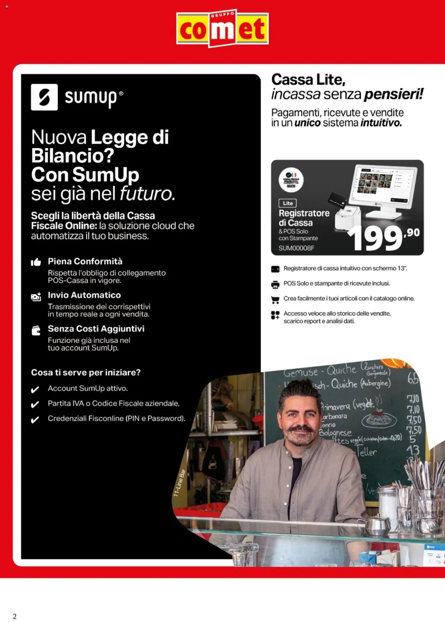 Volantino Comet del 02/07/2026 | Pagina: 2 | Prodotti: Schermo, Tonno, Stampante, Gorgonzola