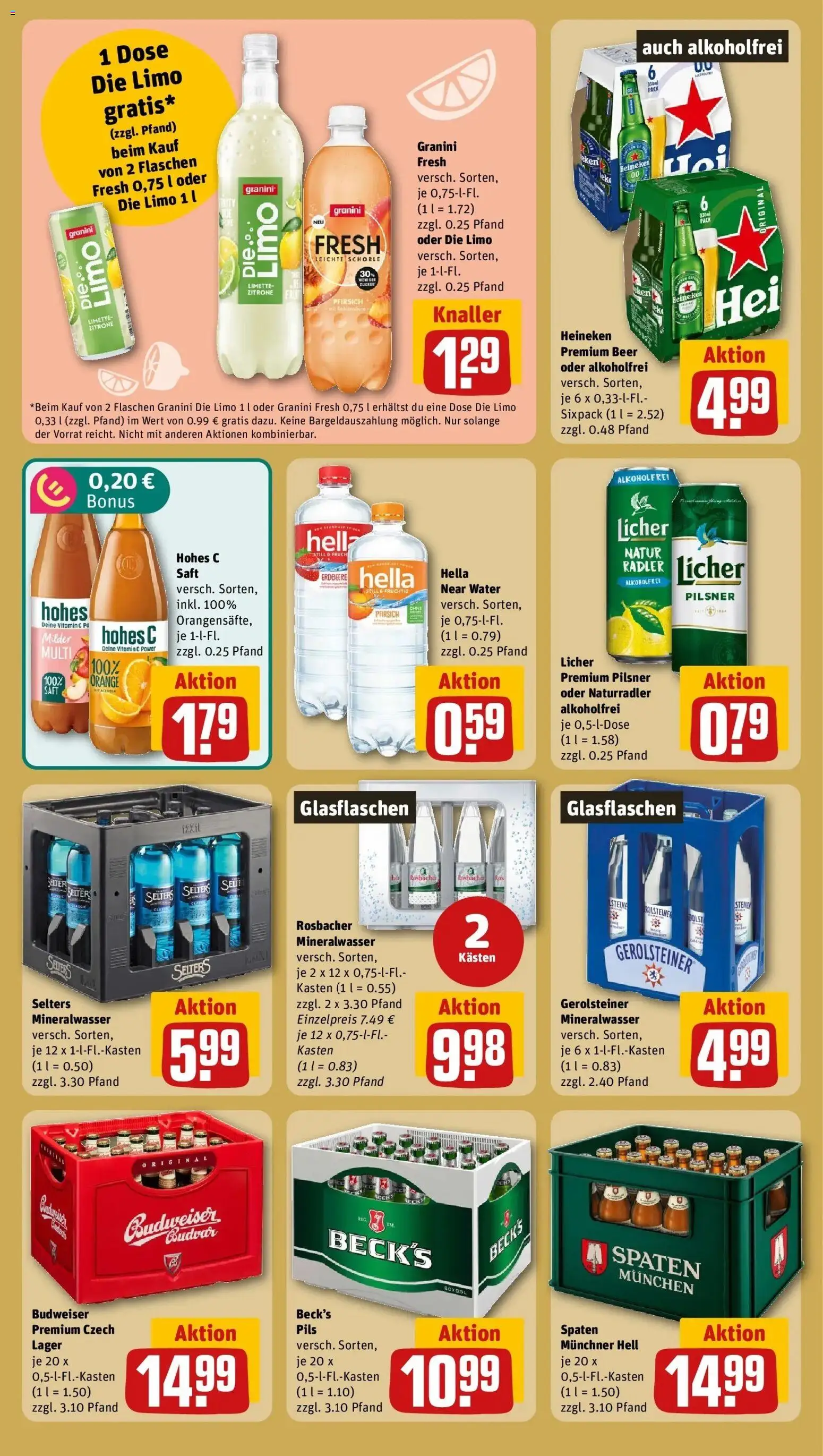 REWE Prospekt ab 21.09.2026 zum Blättern » Angebote | Seite: 22 | Produkte: Heineken, Radler, Zitrone, Limette