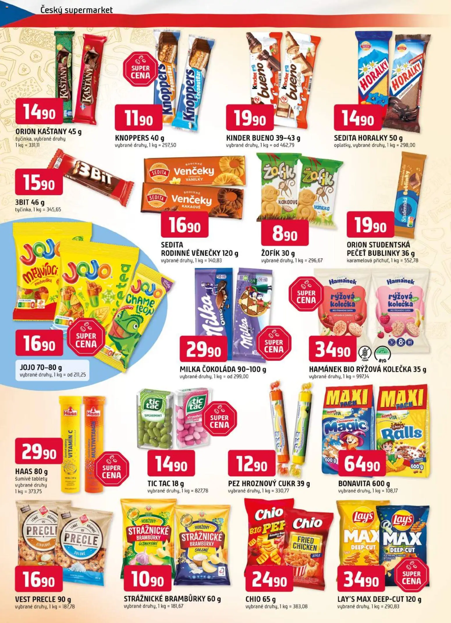 Trefa leták od 28.10.2026 | Strana: 6 | Produkty: Bramburky, Hroznový cukr, Lay's, Hamánek