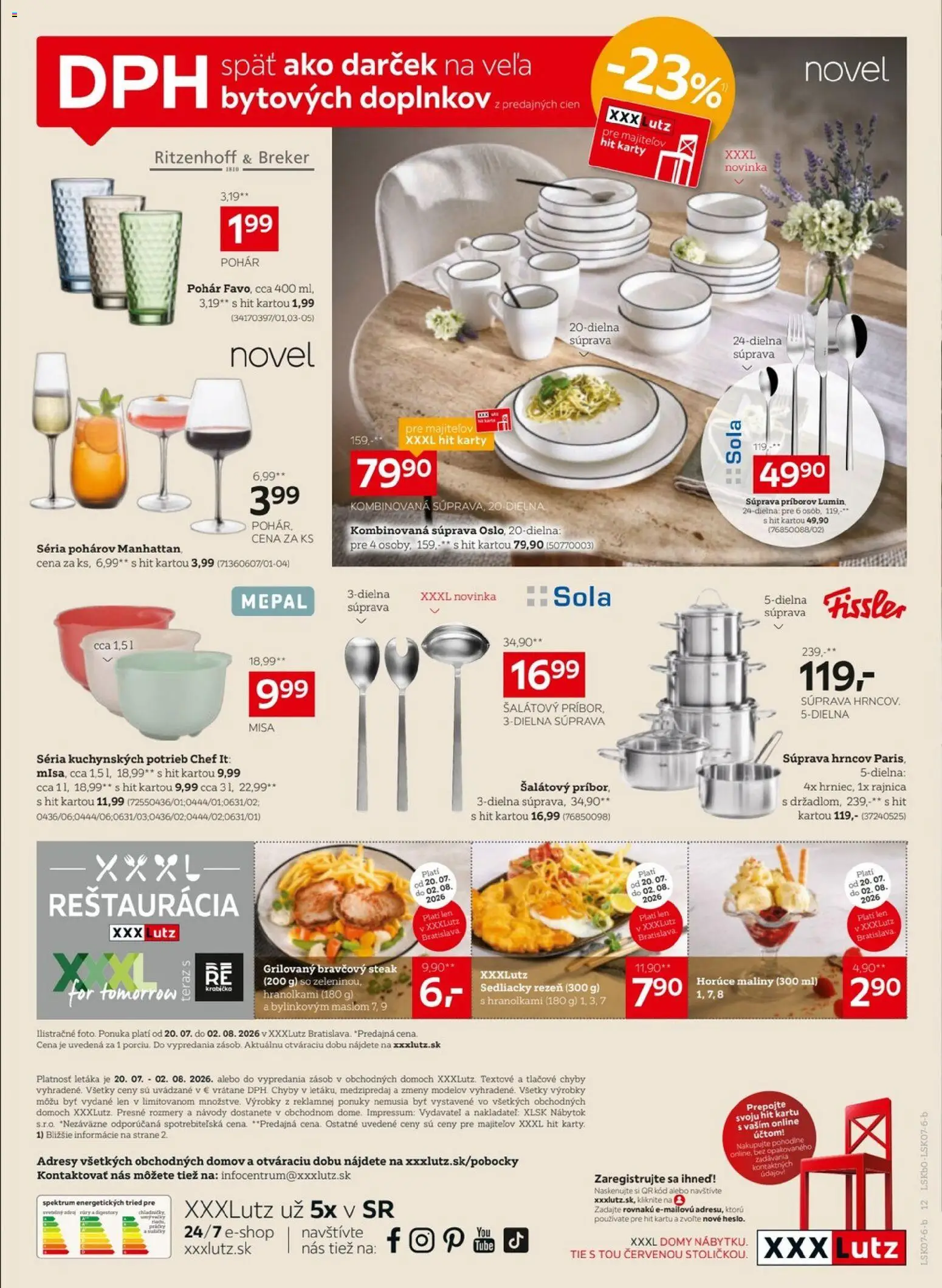 Nové XXXLutz akcie – leták je platný od 20.07.2026 | Strana: 12 | Produkty: Nábytok, Steak, Maliny