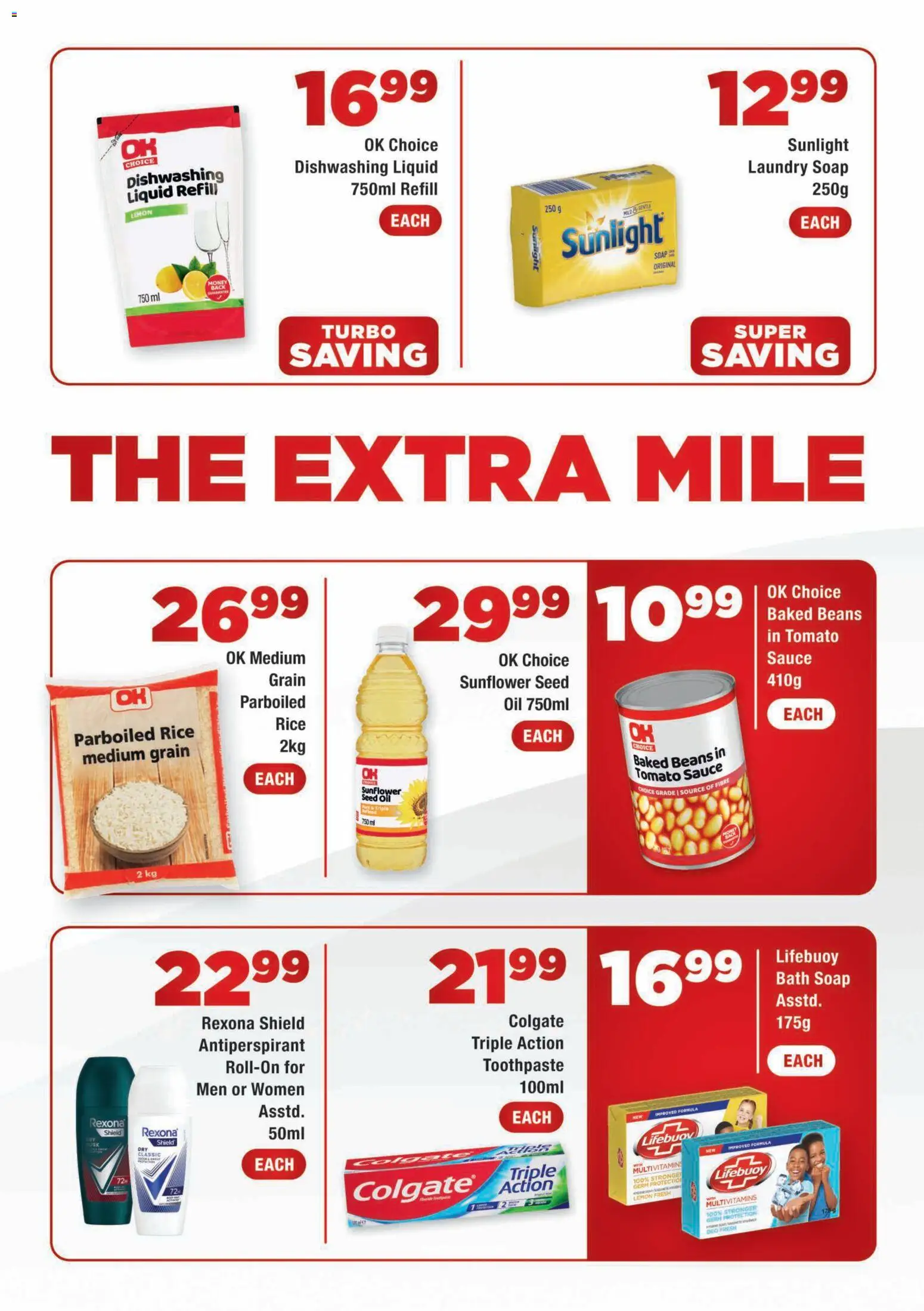 New OK Foods catalogue – valid from 07/09/2026 | Page: 3 | Products: Baked beans, Bath, Sauce, Dishwashing liquid