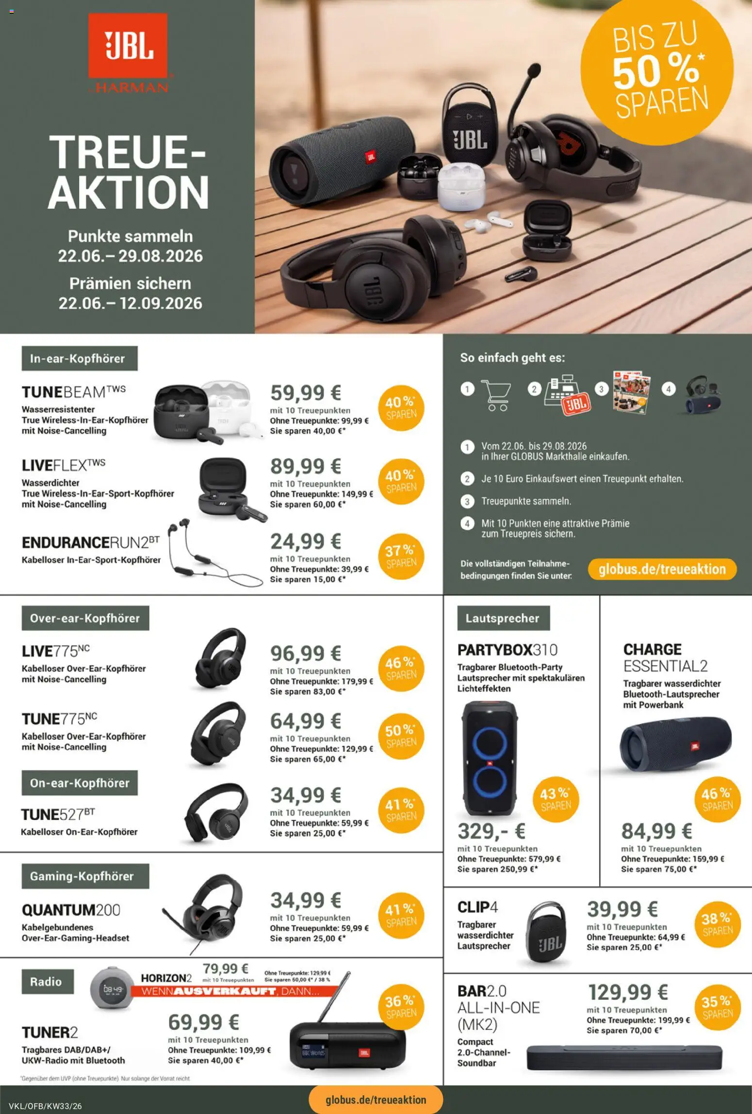 Globus Prospekt Völklingen – gültig ab 10.08.2026 | Seite: 25 | Produkte: Lautsprecher, Soundbar, Powerbank, Radio
