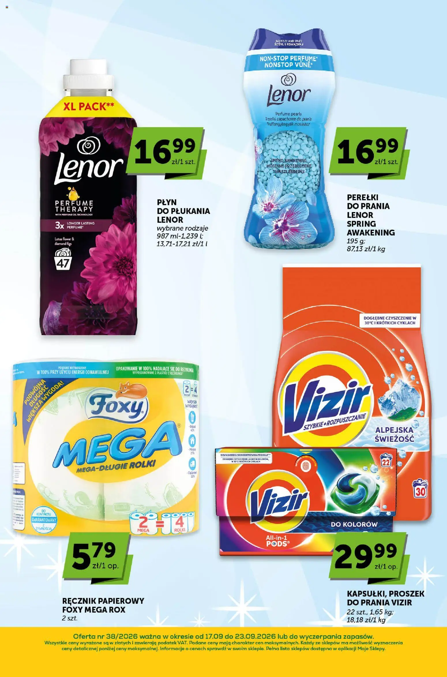 Groszek gazetka - Katalog od 17.09.2026 | Strona: 13 | Produkty: Proszek, Rolki, Vizir, Lotus