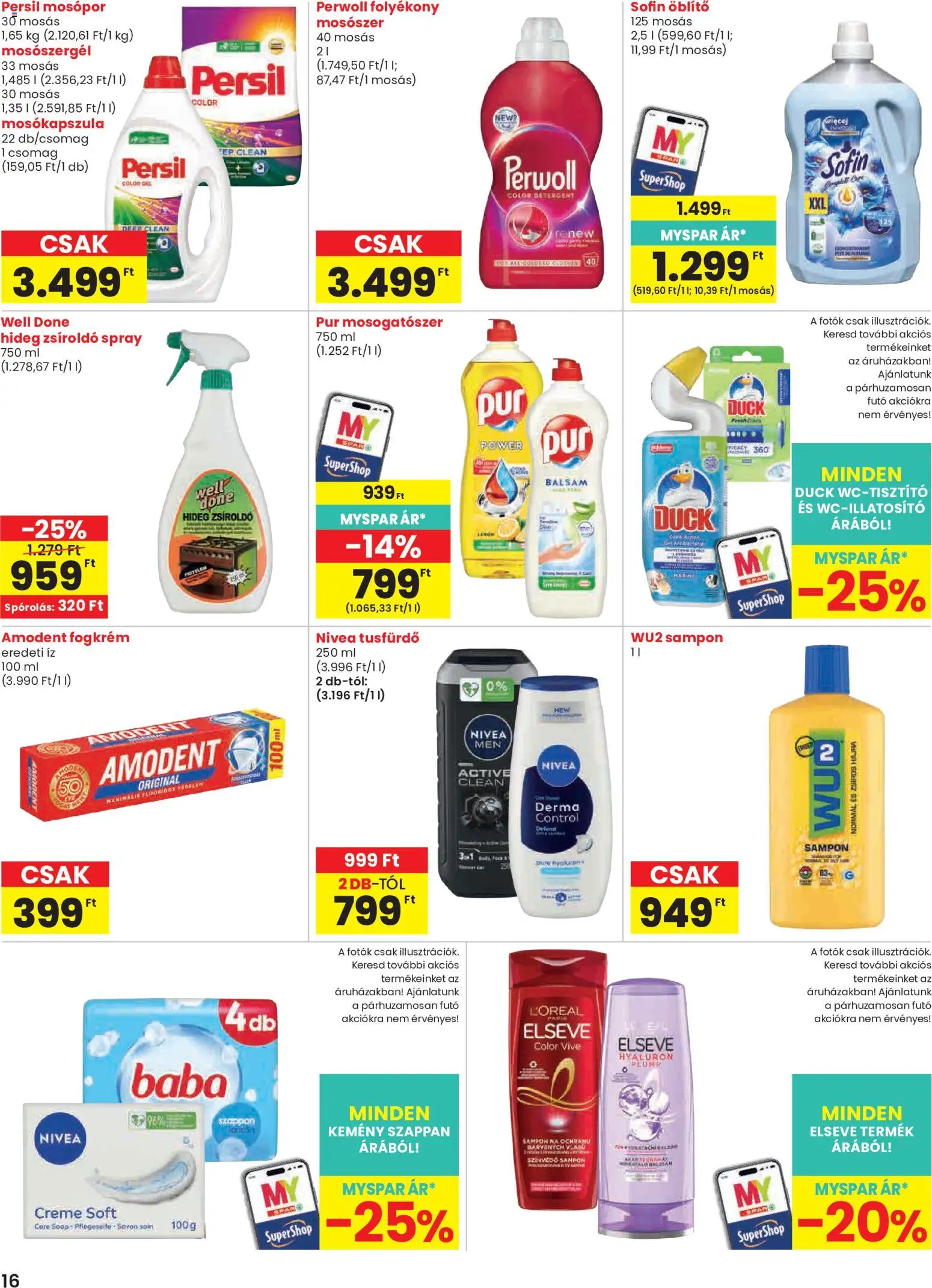 Spar akciós ujság - amely érvényes a következő dátumtól: 28.05.2026 | Oldal: 16 | Termékek: Mosókapszula, Szappan, Fogkrém, Mosogatószer