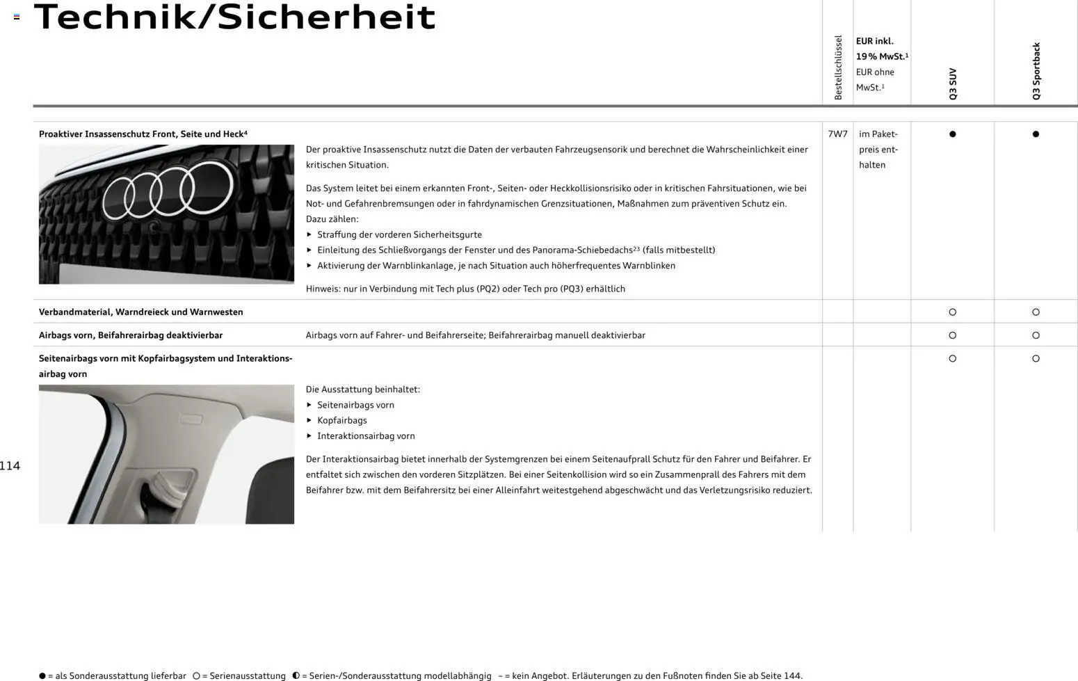 Audi Q3 – gültig ab 02.10.2026 | Seite: 114