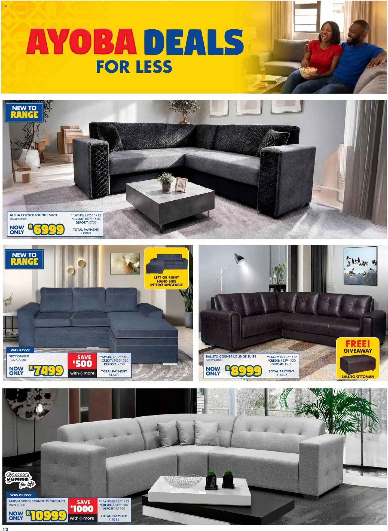 New Russells catalogue – valid from 17/09/2026 | Page: 12 | Products: Lounge suite, Ottoman