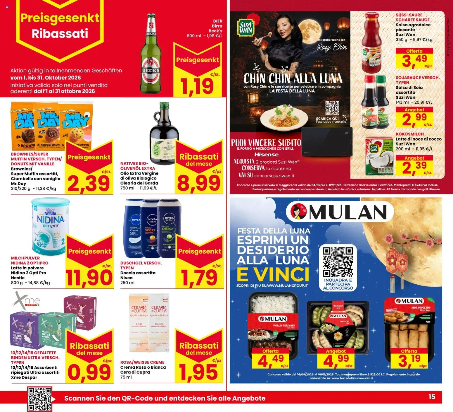 Volantino Eurospar del 01/10/2026 | Pagina: 15 | Prodotti: Noce di cocco, Olio, Muffin, Ravioli