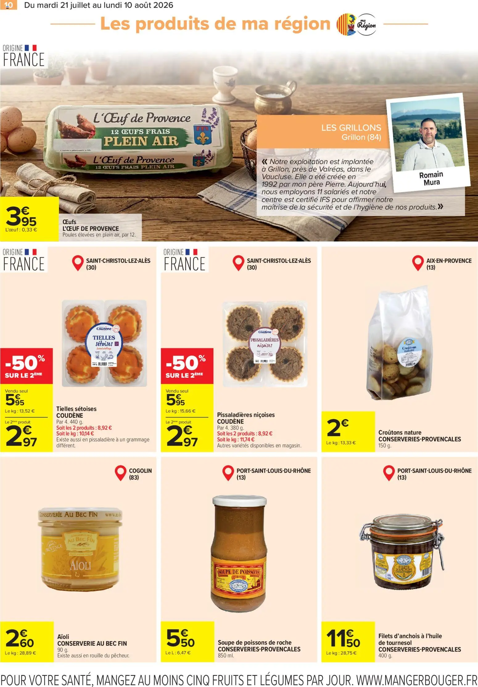 {H1} | Page: 10 | Produits: Soupe, Mayonnaise, Œufs