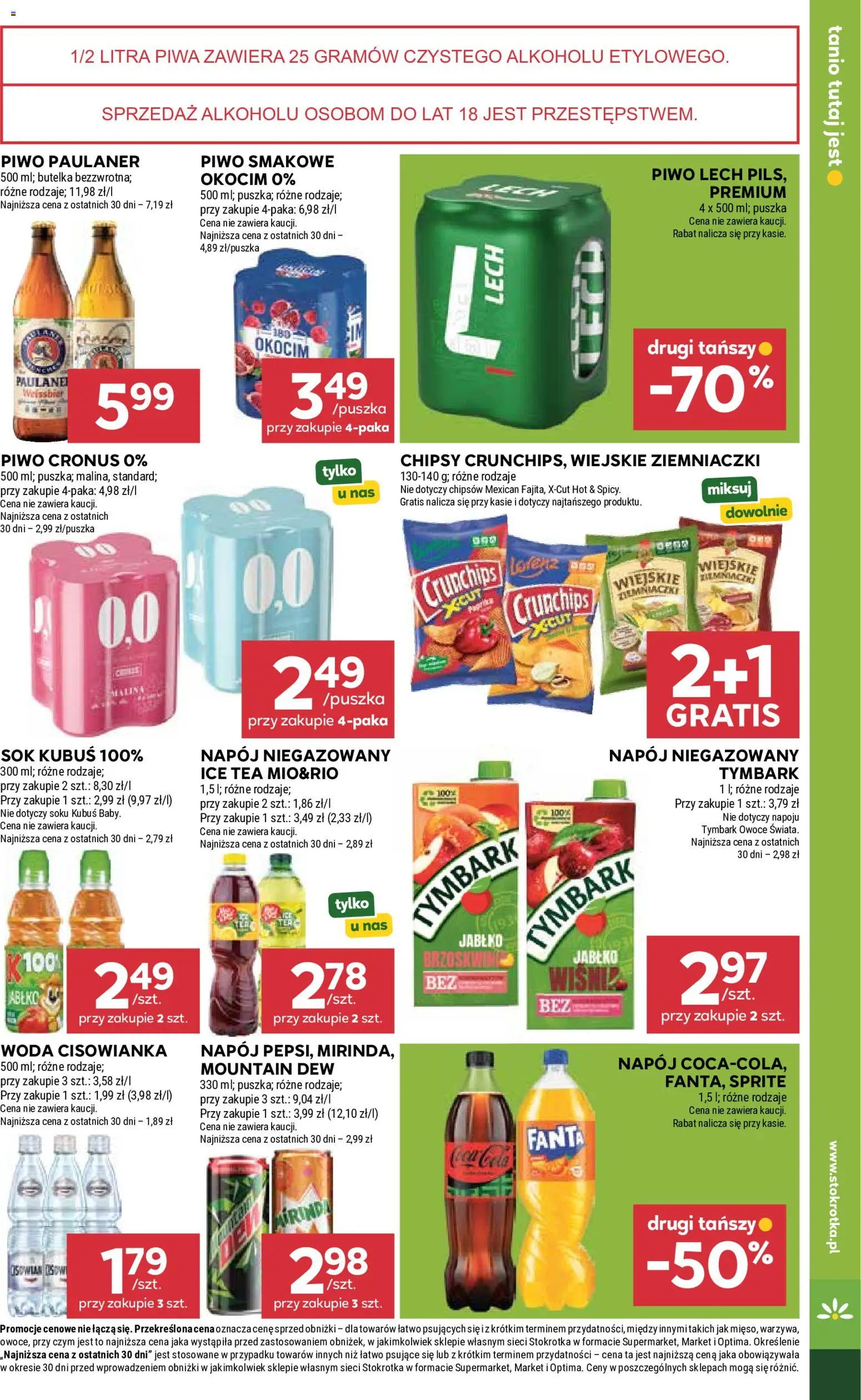 Stokrotka gazetka - Market od 16.07.2026 | Strona: 23 | Produkty: Brzoskwinia, Stokrotka, Sprite, Piwo
