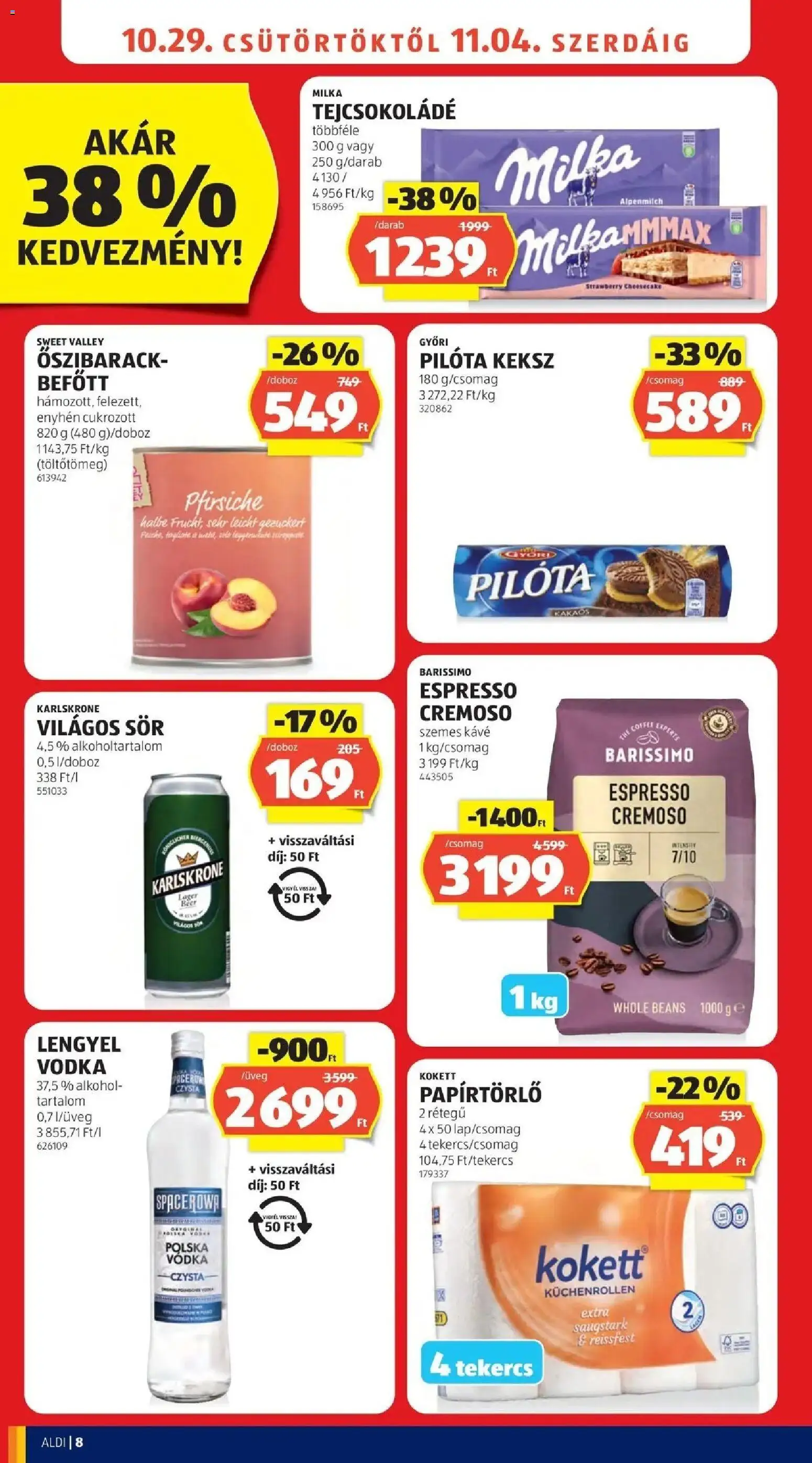 Aldi aktuális akciós újság - 2026.10.24. -tól/töl > akció, lapozható szórólap 🛍️ | Oldal: 8