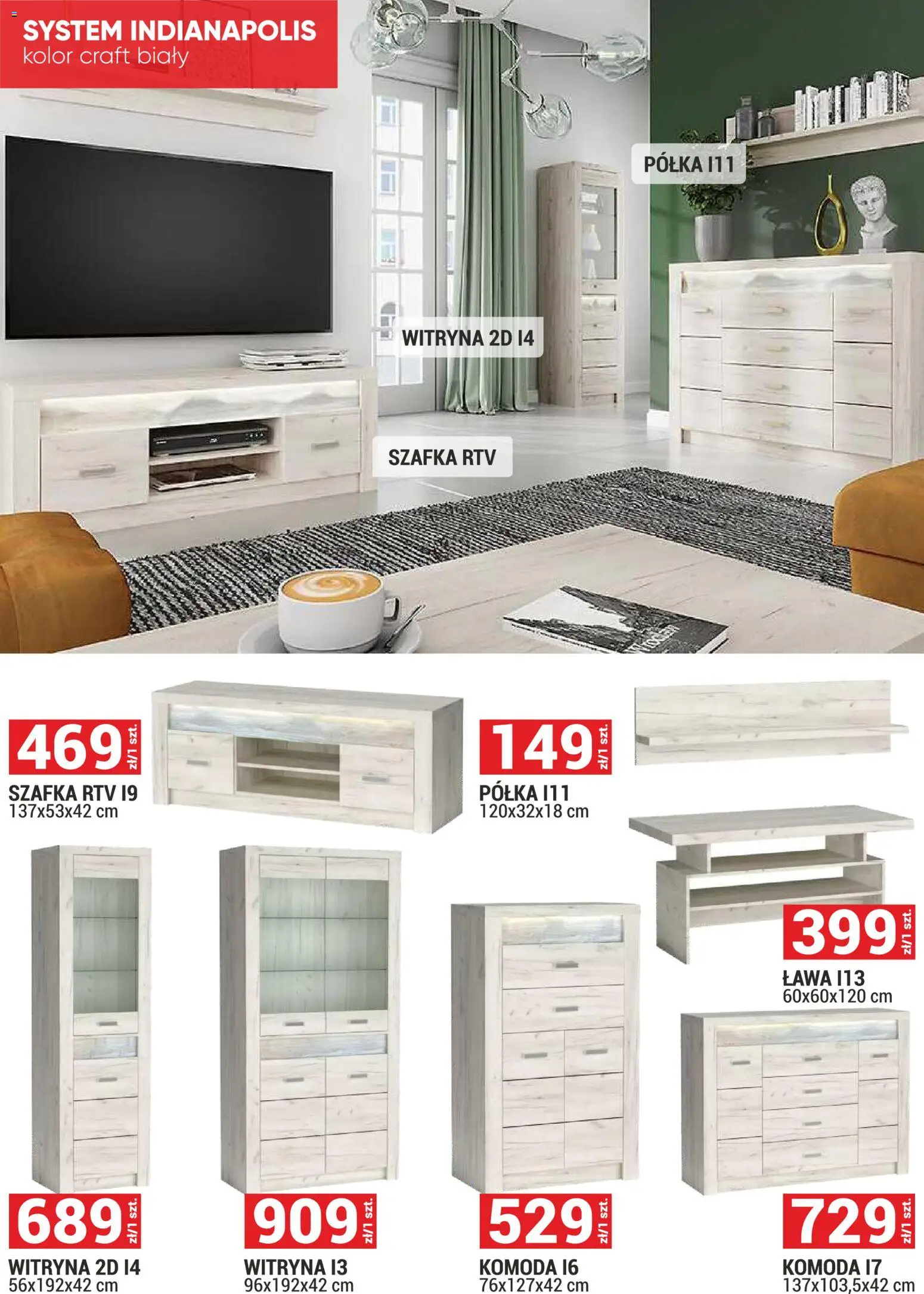 Merkury Market gazetka - Meble, Wypoczynki, Materace od 01.07.2026 | Strona: 12 | Produkty: Komoda, Półka, szafka RTV, Witryna