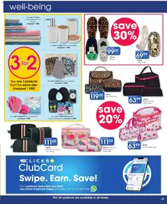 Clicks specials catalogue – valid from 09/09/2026 | Page: 27 | Products: Socks, Slippers, Bath, Brush