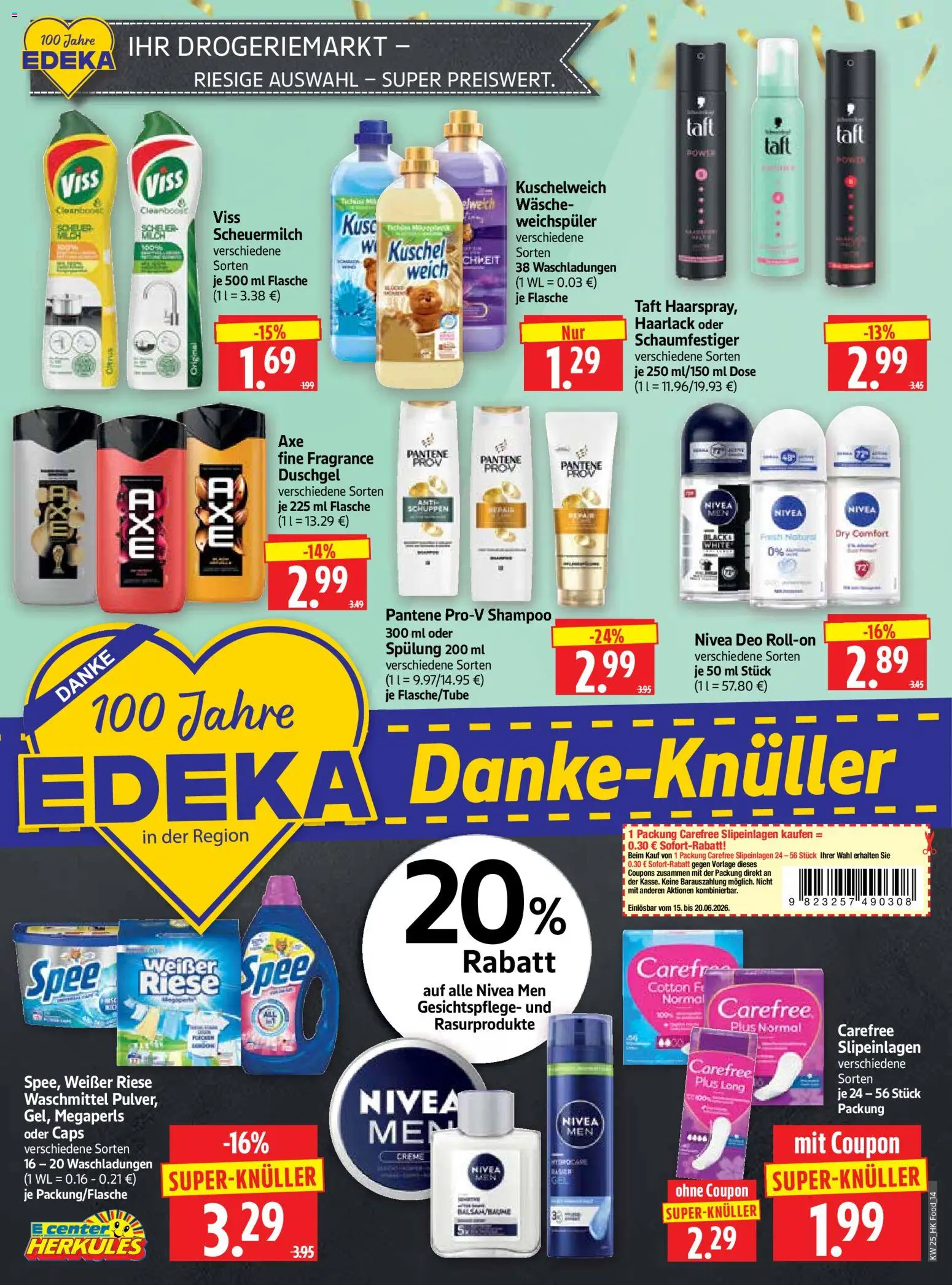 HERKULES Prospekt – gültig ab 15.06.2026 | Seite: 14 | Produkte: Spülung, Duschgel, Spee, Waschmittel