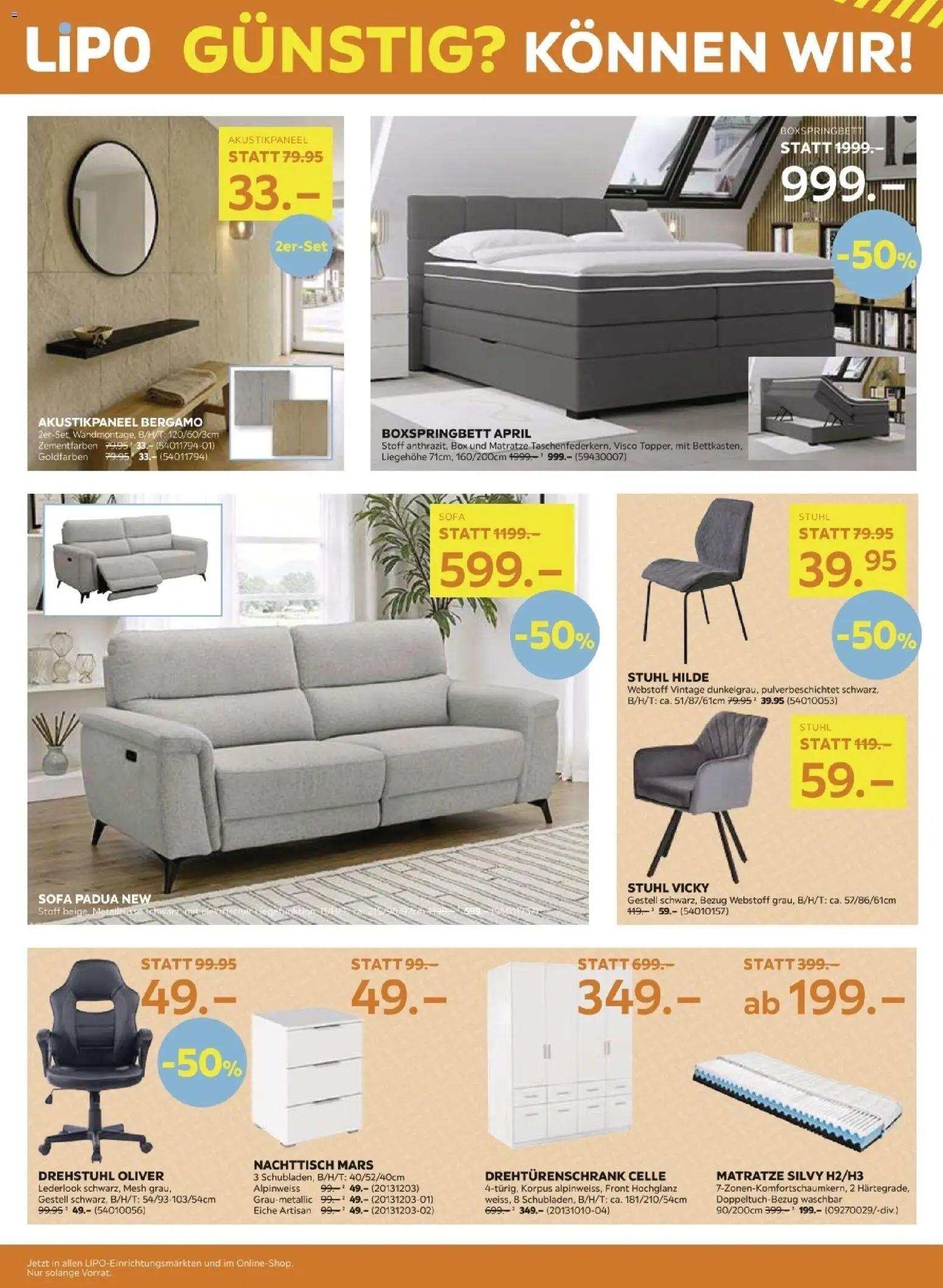Lipo aktionen – gültig ab 22.09.2026 | Seite: 6 | Produkte: Matratze, Sofa, Drehtürenschrank, Mars