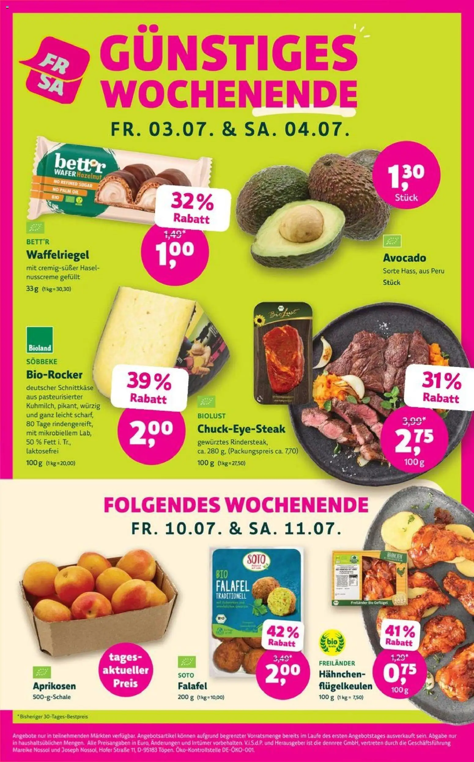 BioMarkt Prospekt – gültig ab 01.07.2026 | Seite: 4 | Produkte: Hahnchen, Avocado