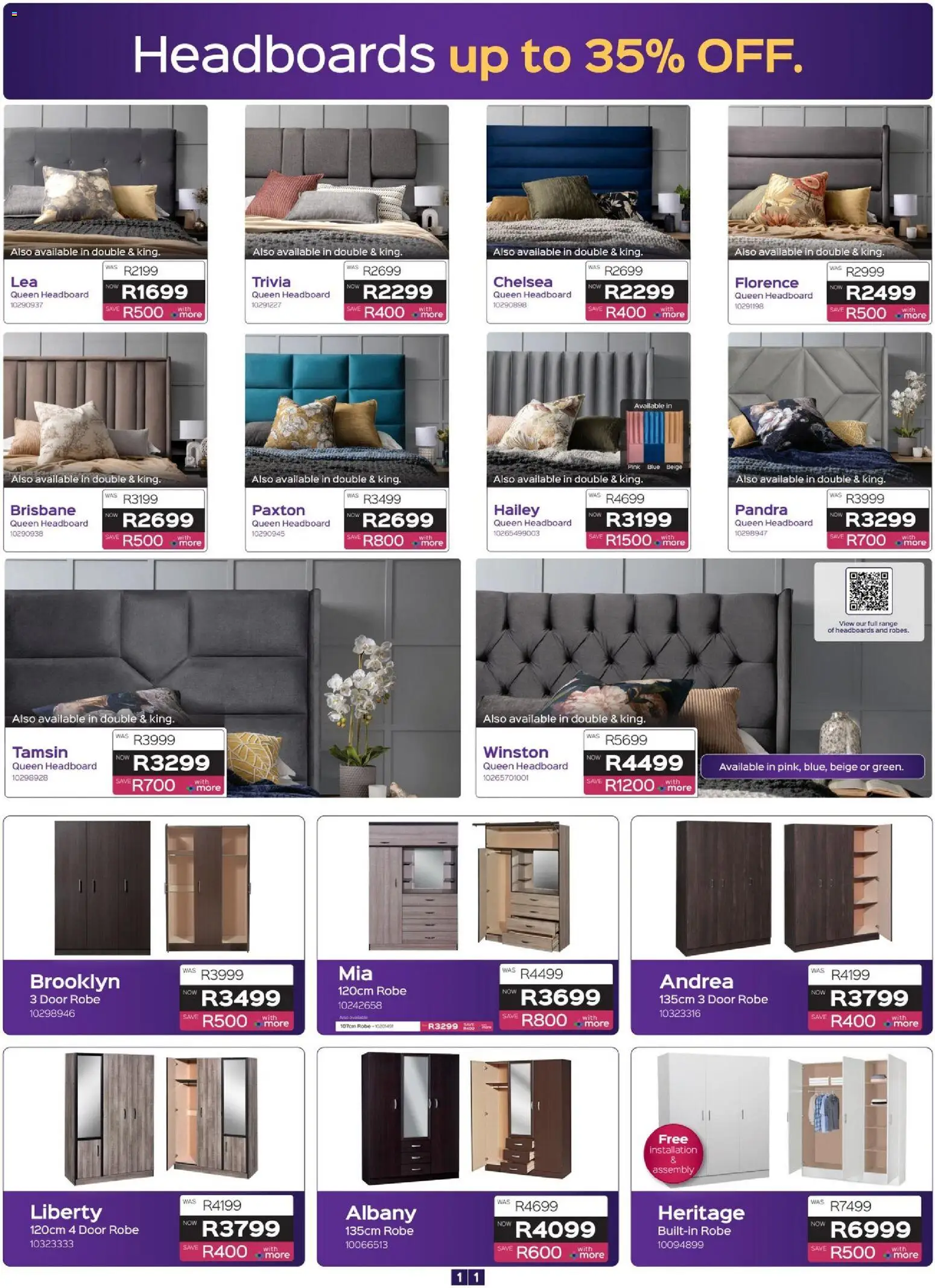 New Sleepmasters catalogue – valid from 16/07/2026 | Page: 11 | Products: Headboard