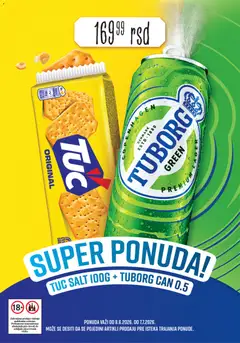 Univerexport Krekeri Tuc i Tuborg po promo ceni - pregled Univerexport kataloga - važi od 08.06.2026