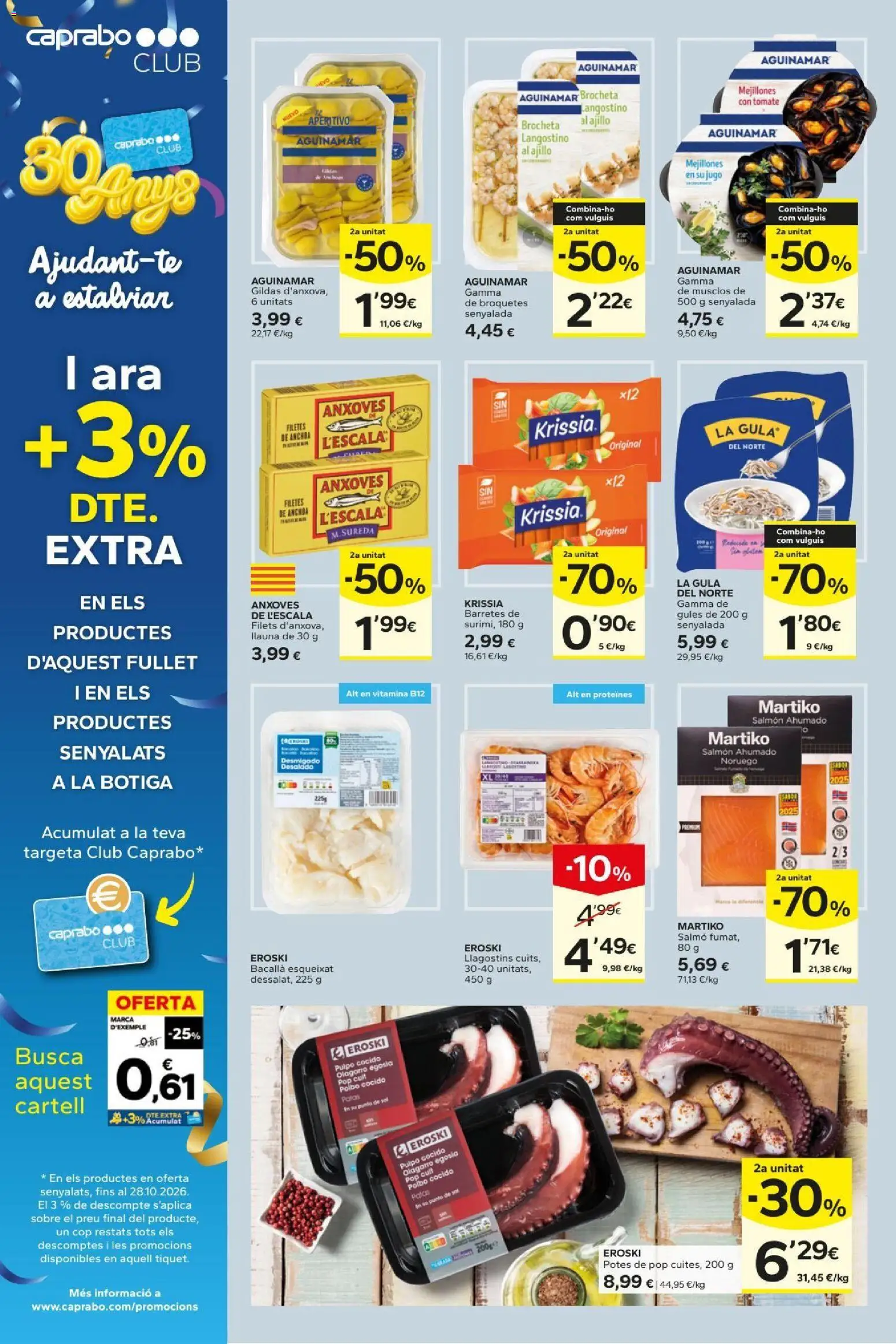 Caprabo folleto │ válido desde el 27/08/2026 | Página: 8 | Productos: Tomate, Jugo, Salmón ahumado, Anchoa