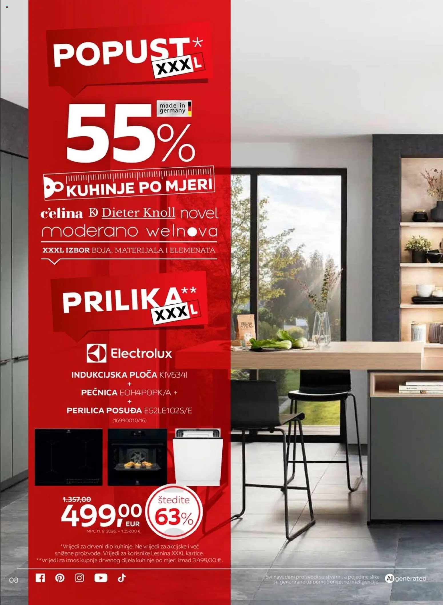 Lesnina katalog | vrijedi od 29.09.2026 | Stranica: 8 | Proizvodi: Perilica posuđa, Indukcijska ploča, Pećnica