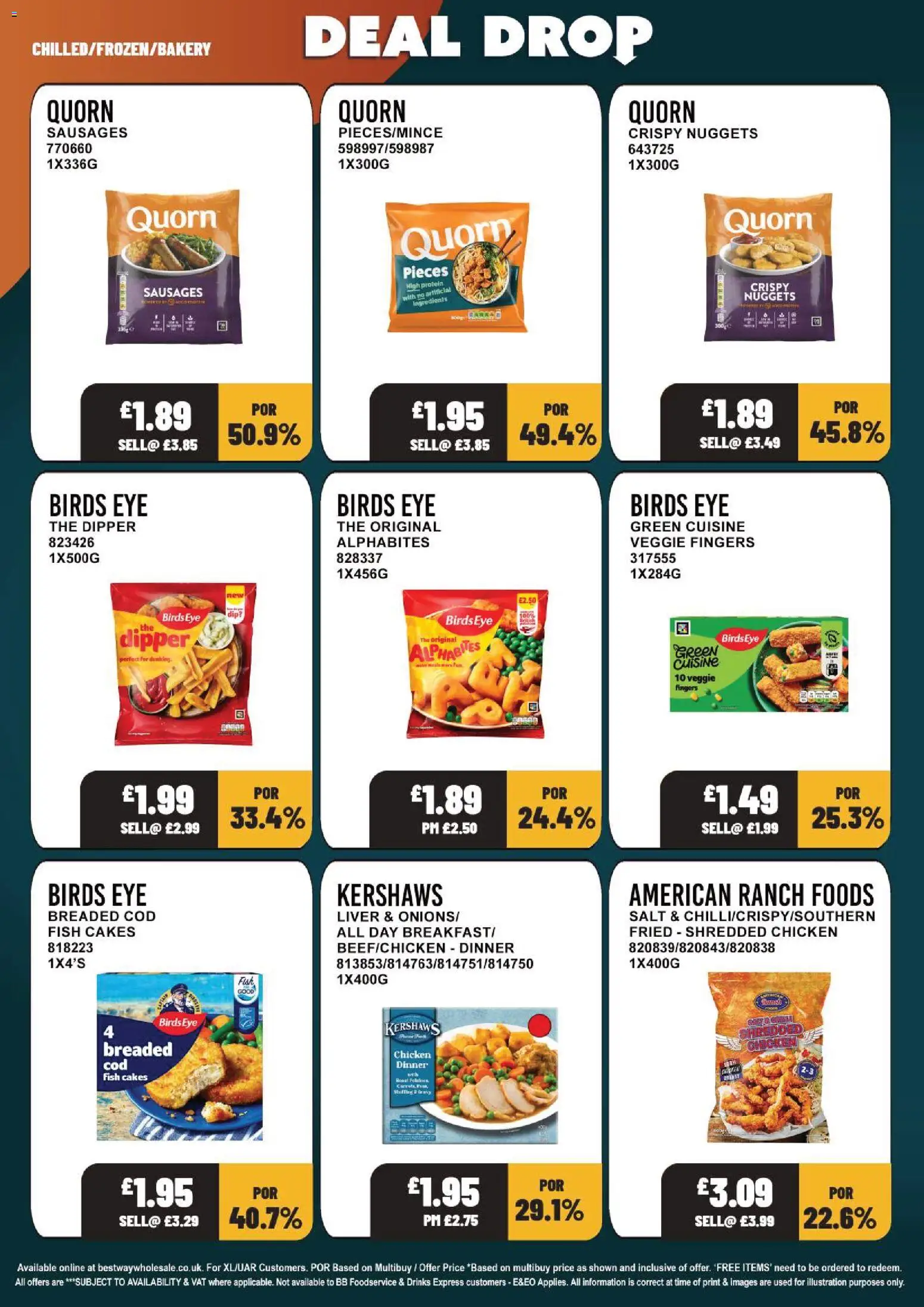 {H1} | Page: 16 | Products: Fish, Protein, Sausages, Veggie