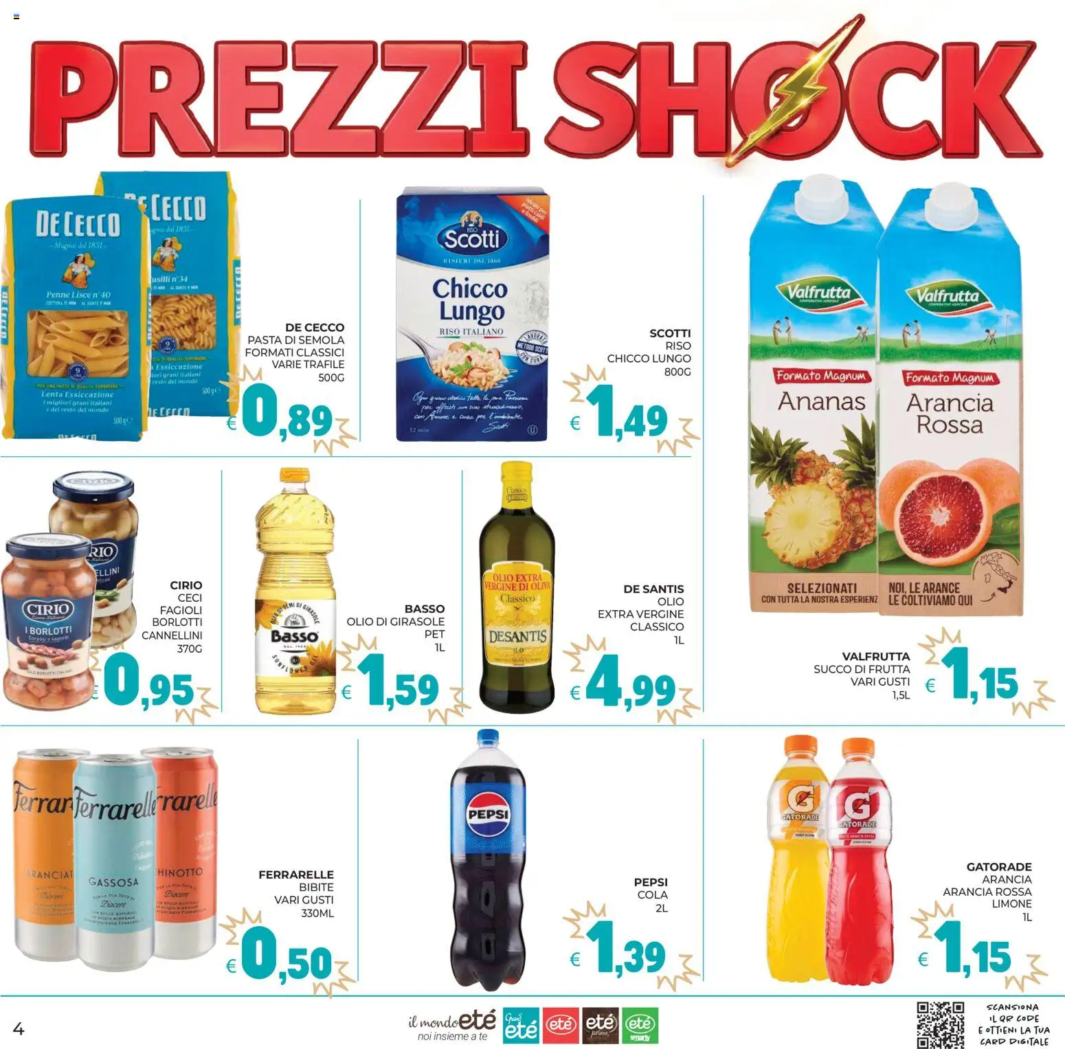 Volantino Eté del 01/09/2026 | Pagina: 4 | Prodotti: Pasta di semola, Basso, Semola, Pepsi