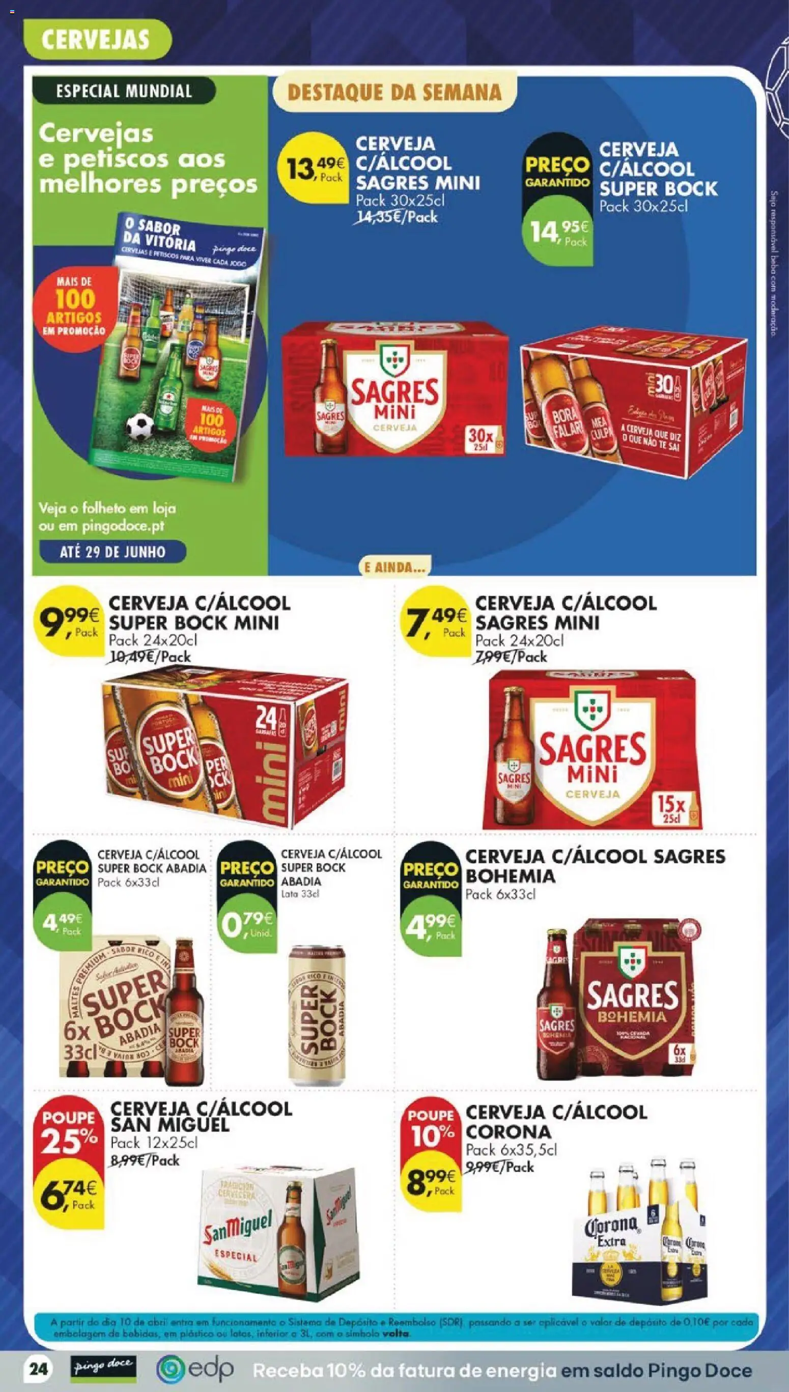 Pingo Doce folheto │ válido de 09.06.2026 | Página: 26 | Produtos: Super bock, Cerveja