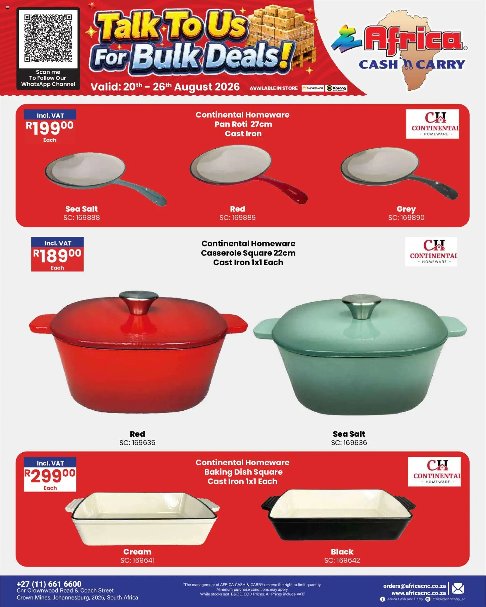 New Africa Cash & Carry catalogue – valid from 20/08/2026 | Page: 49 | Products: Iron, Cream, Salt
