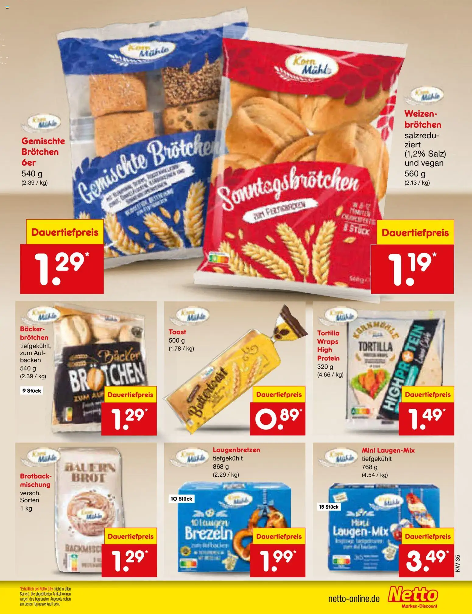 Netto Marken-Discount Prospekt – gültig ab 24.08.2026 | Seite: 17 | Produkte: Toast, Salz, Brot