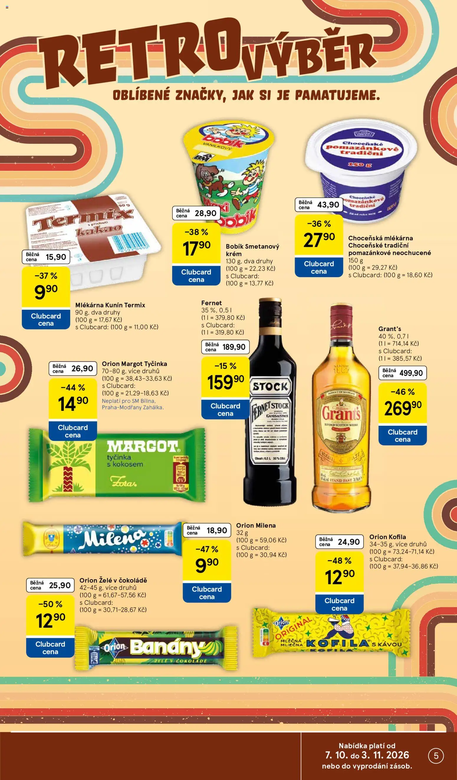Tesco leták - Supermarket od 21.10.2026 | Strana: 5 | Produkty: Whisky, Termix, Fernet, Kofila