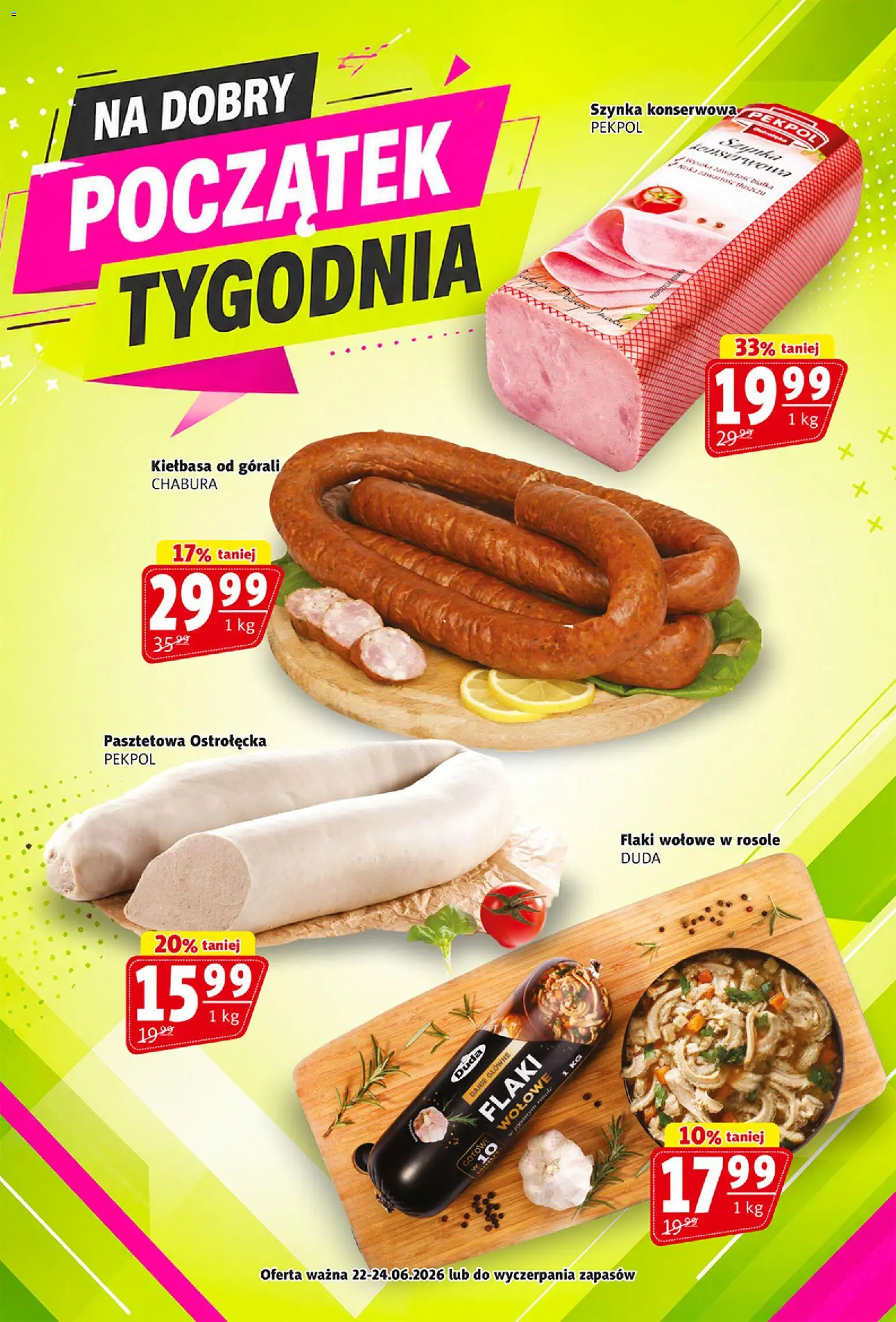 Prim Market gazetka od 18.06.2026 | Strona: 21 | Produkty: Kiełbasa, Szynka, Flaki, Flaki wołowe