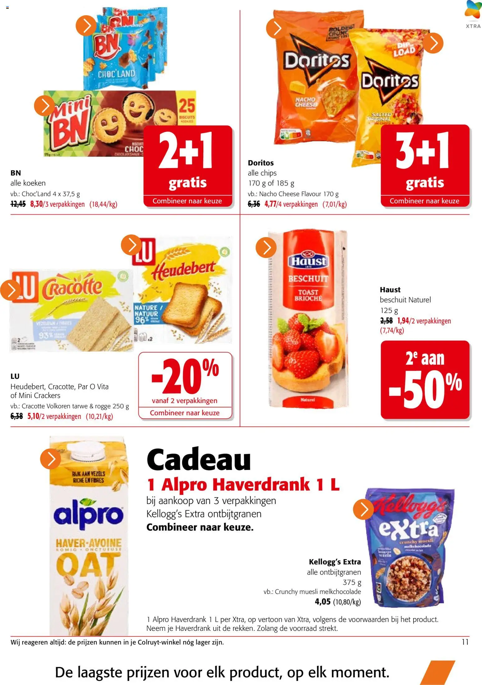 {H1} | Pagina: 11 | Producten: Muesli, Beschuit, Ontbijtgranen, Crackers