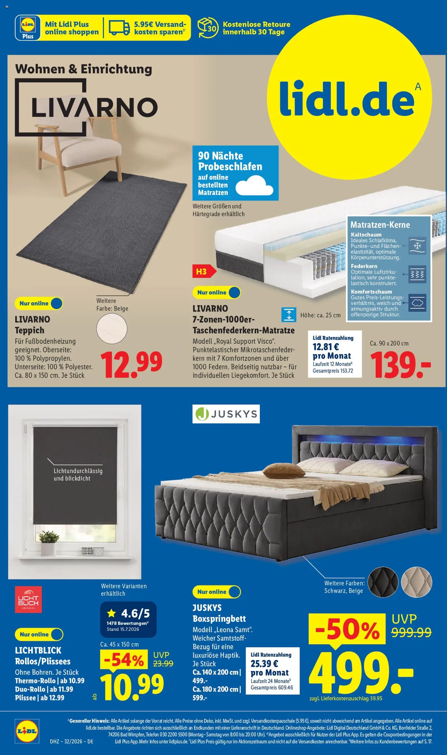Lidl Angebot der Woche – gültig ab 03.08.2026 | Seite: 2 | Produkte: Box, Bad, Teppich, Telefon