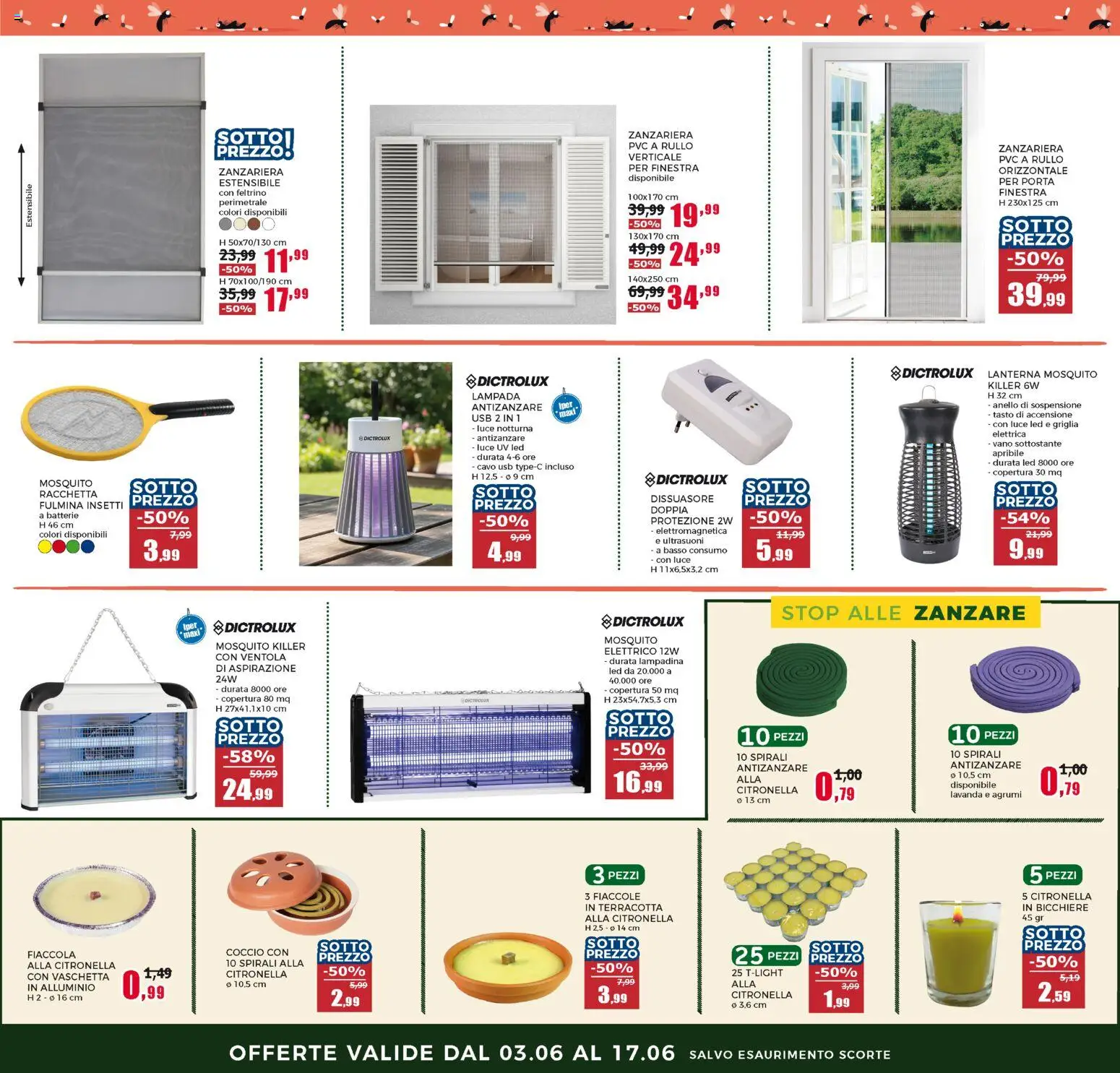 Volantino Happy Casa del 03.06.2026 | Pagina: 14 | Prodotti: Agrumi, Zanzariera, USB, Batterie