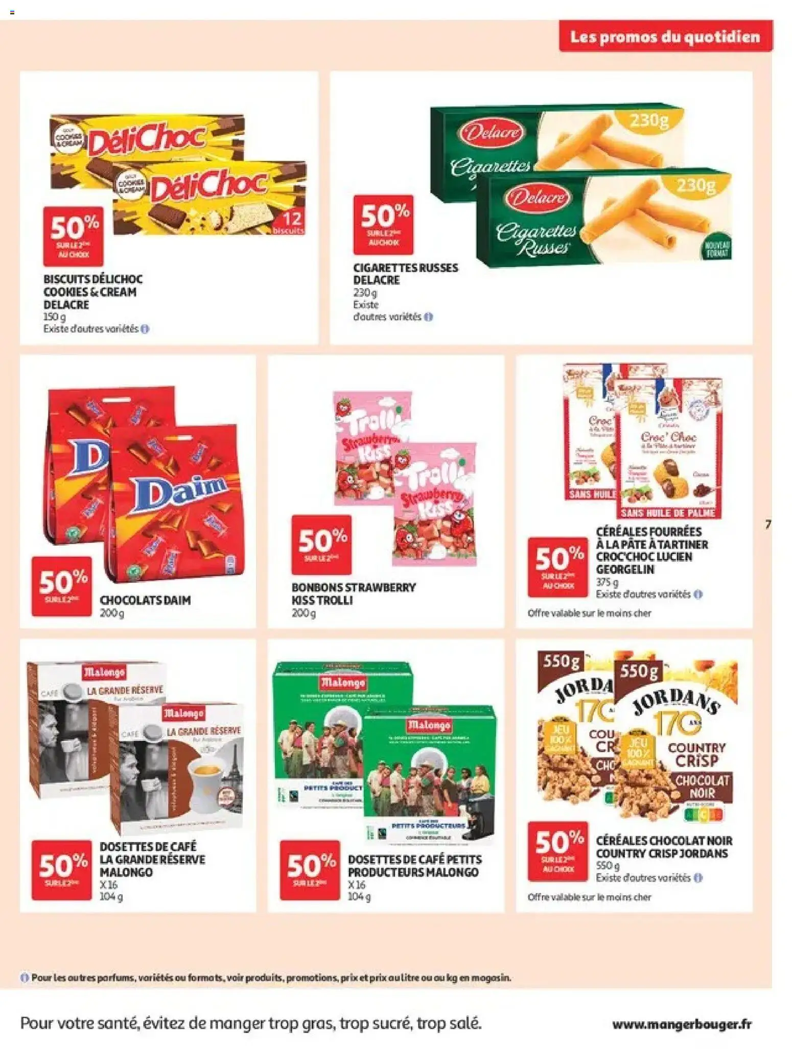 {H1} | Page: 7 | Produits: Chocolat noir, Cookies, Pâte à tartiner, Huile