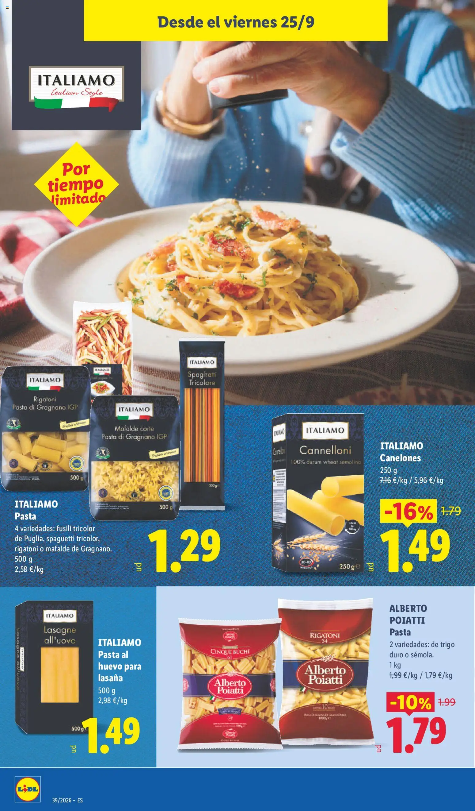 Lidl folleto │ válido desde el 21/09/2026 | Página: 42 | Productos: Pasta, Lasaña, Canelones