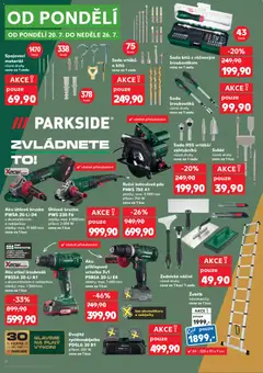 Náhled letáku Kaufland leták - Brno od 15.07.2026 | Strana: 6 | Produkty: Šroubovák, Bruska, Aku úhlová bruska, Vrtačka